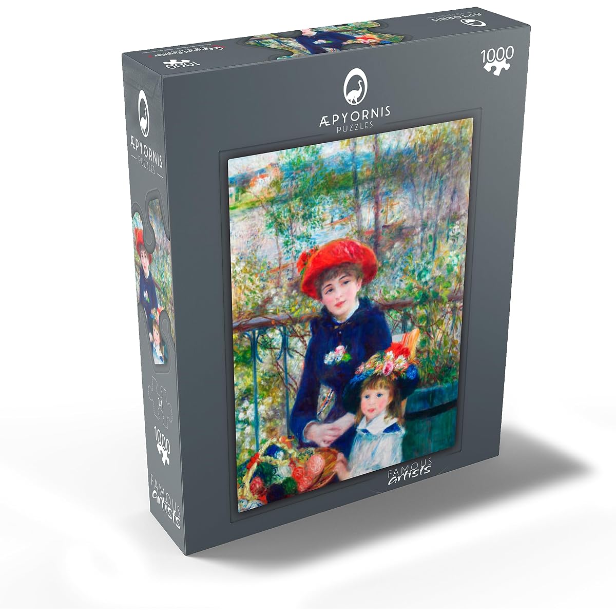 MyPuzzle Two Sisters on a Terrace by Pierre-Auguste Renoir, 1881 - Premium 1000 Piece Jigsaw Puzzle for Adults