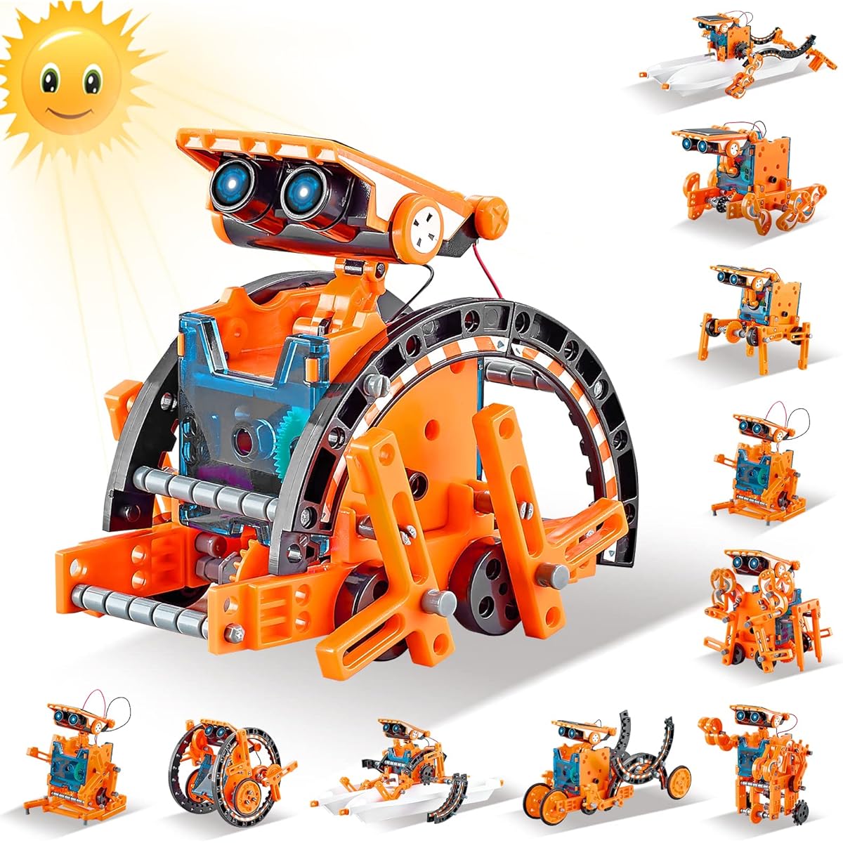 HISTOYE Stem Solar Robot Kit for Kids 12 in 1 Science Kit Stem Projects for 8-12 Year Old Kids Engineering Building Kit Erector Set Robotics Kit Kids Toys Gifts for 8 9 10 11 12 Year Old Boys and Girls
