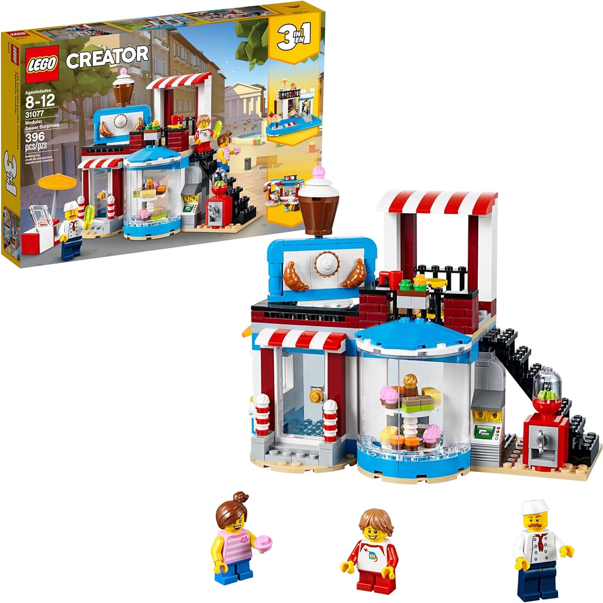 LEGO Creator 3in1 Modular Sweet Surprise 31077 Building Kit 396 Pieces