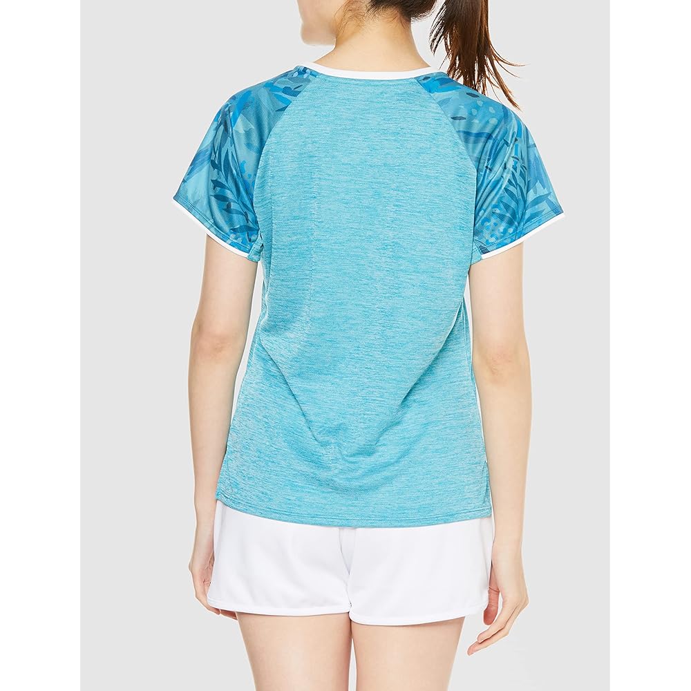 Mizuno 72MAA206 Women's Badminton Wear Game Shirt, Short Sleeve, Reduces Stickiness, Easy to Move