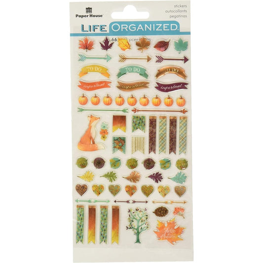 (3-Pack, Epoxy) - Paper House Productions Autumn Woods Stickers 3, 3-Pack, Epoxy