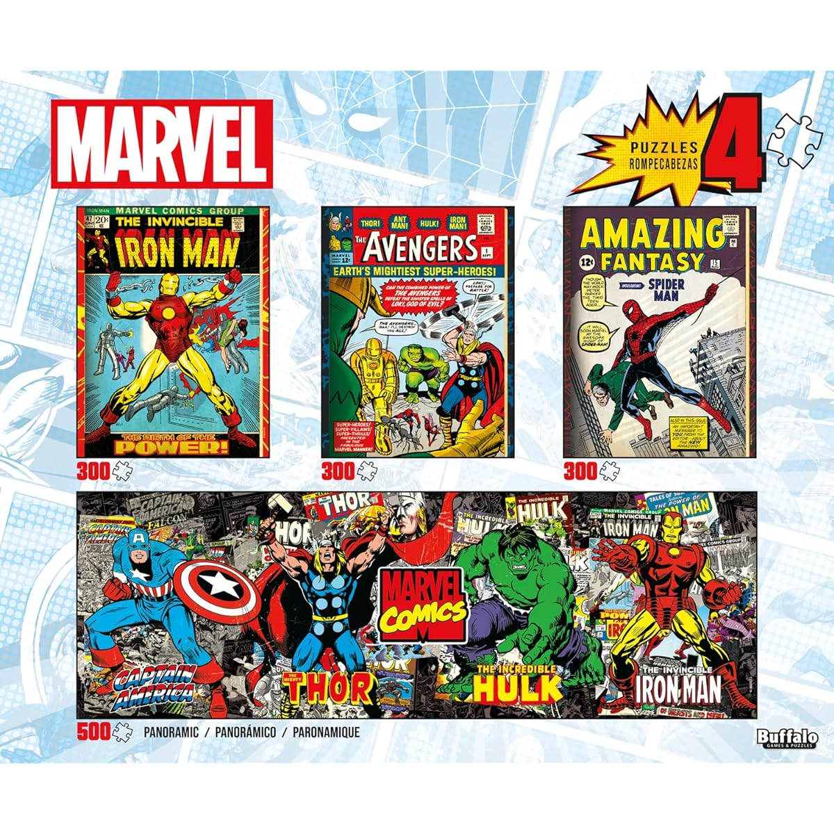 Buffalo Games - 4-in-1 Marvel Comics