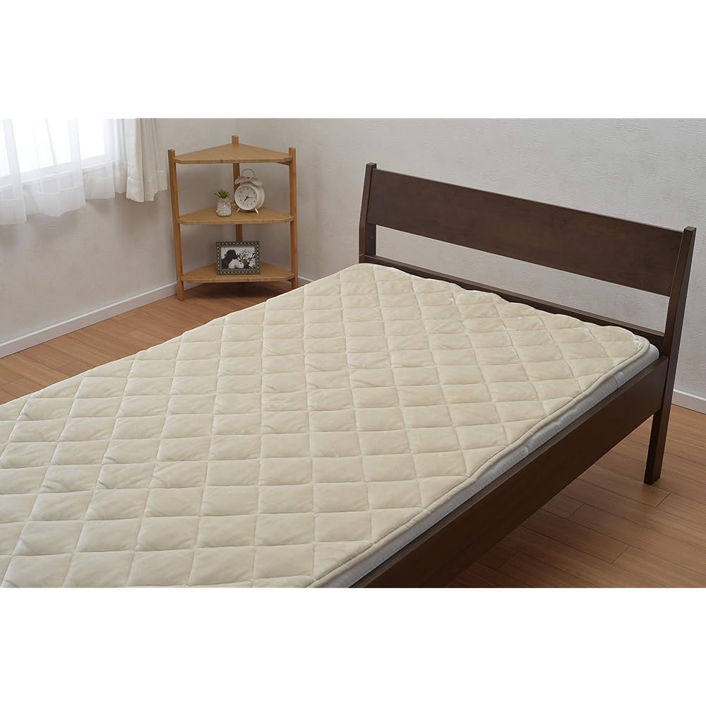 nishikawa [Nishikawa] Bed Pad Double Premium Soft Washable Warm Fluffy Soft Plain All Year Beige 2EPK6702 D