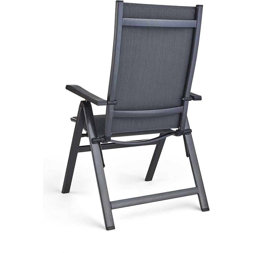Takasho folding high back low chair approx. W91.5 x D51 x H82.5cm
