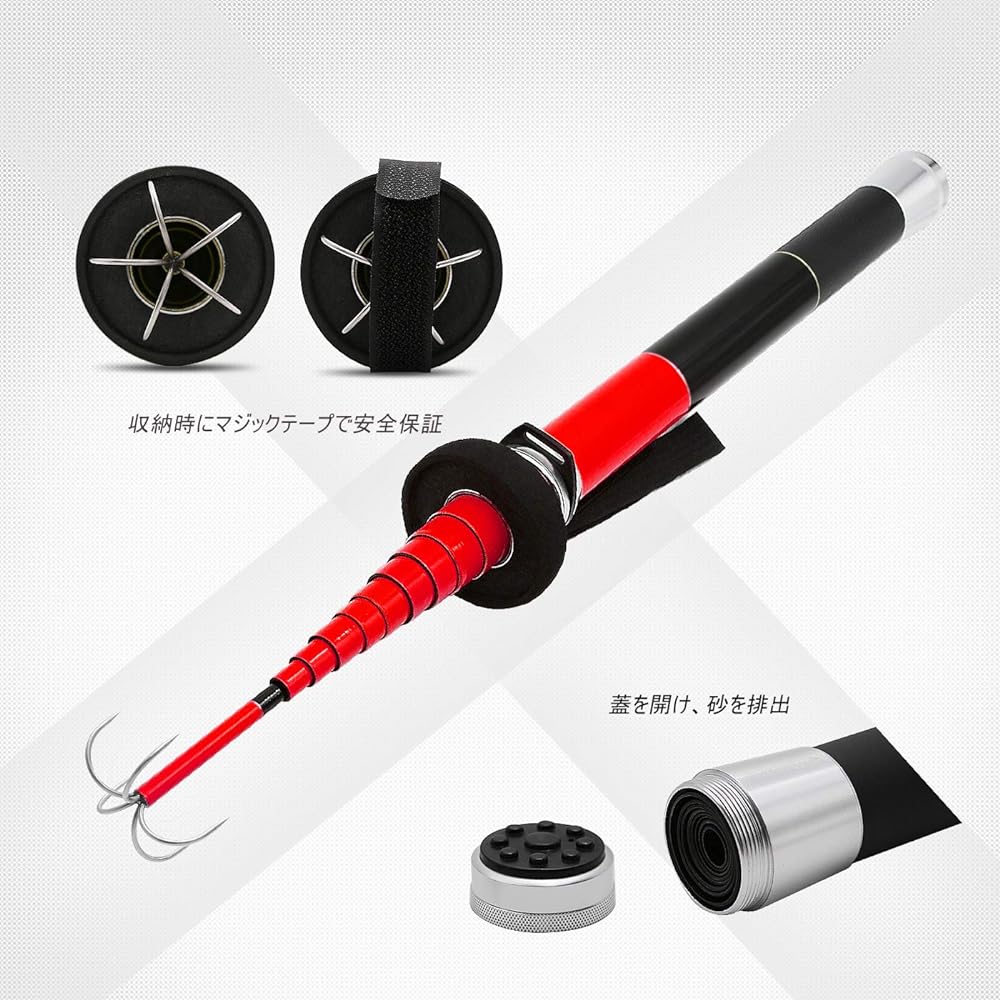 SANLIKE Squid Gaff Windstorm Gaff Telescopic Super Small Joint Gaff for Squid Squid Fishing 300 500 600
