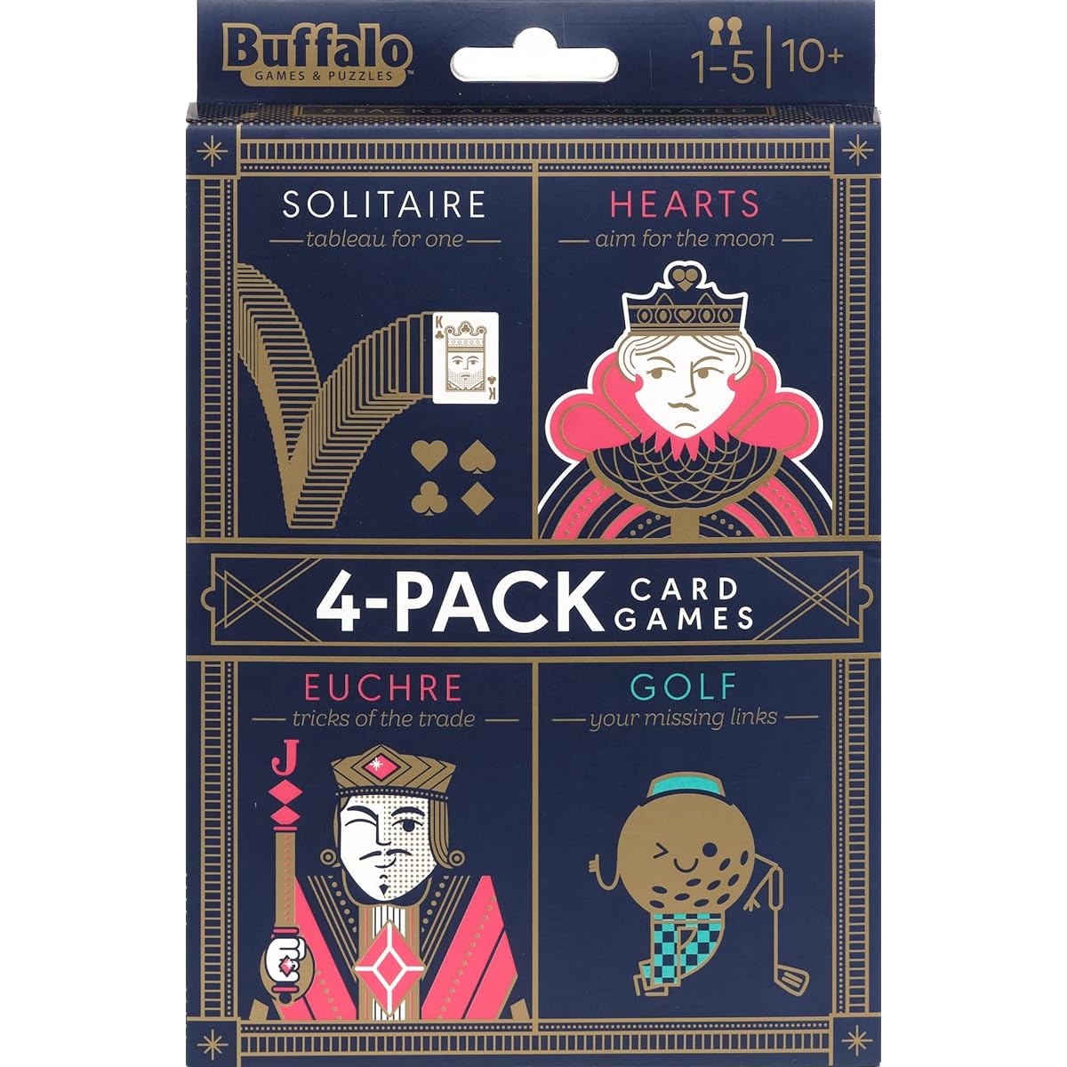 Buffalo Games - 4 Pack Card Game Pack