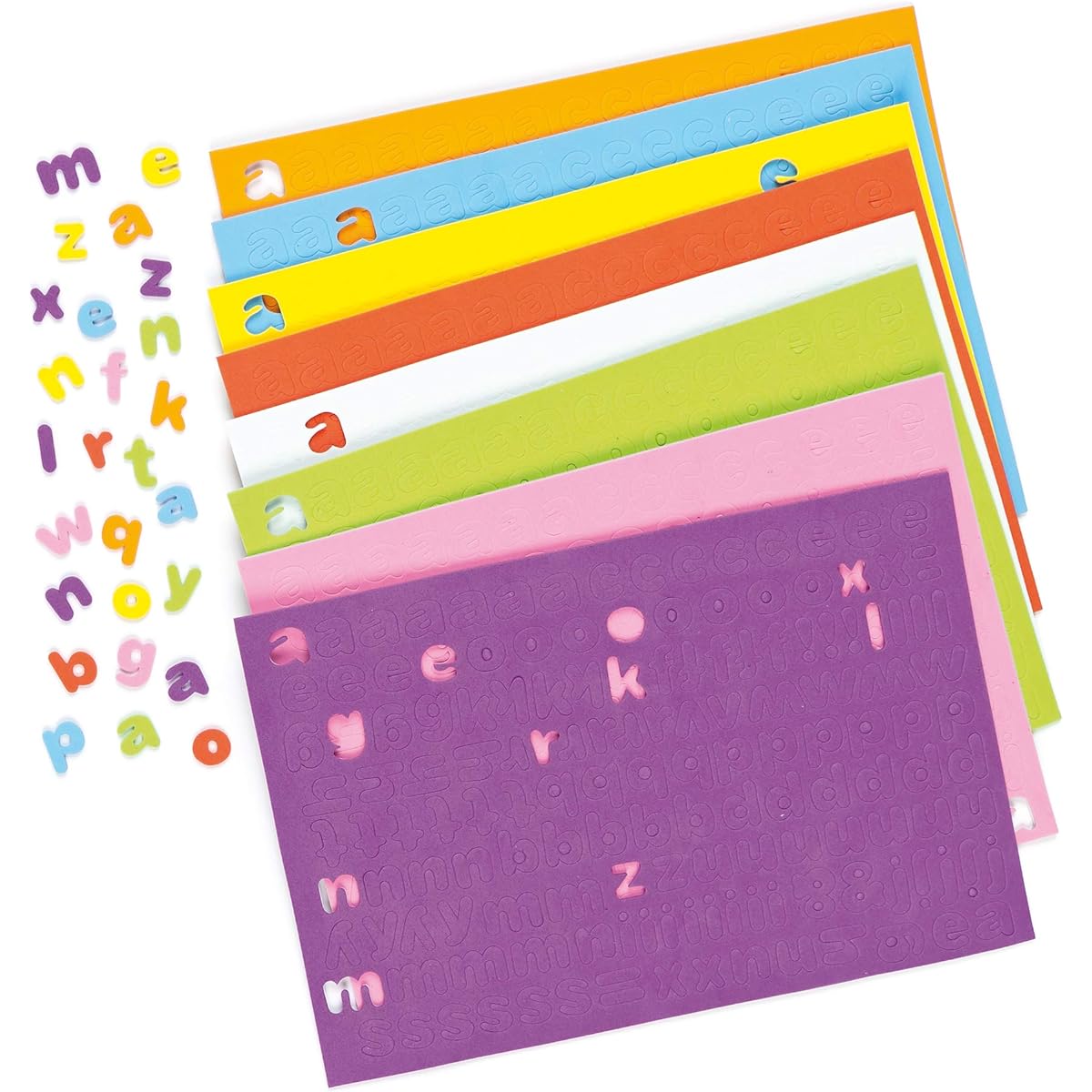 Sponge alphabet lowercase letters with stickers (1 set) For thoughtful handmade cards and wrapping