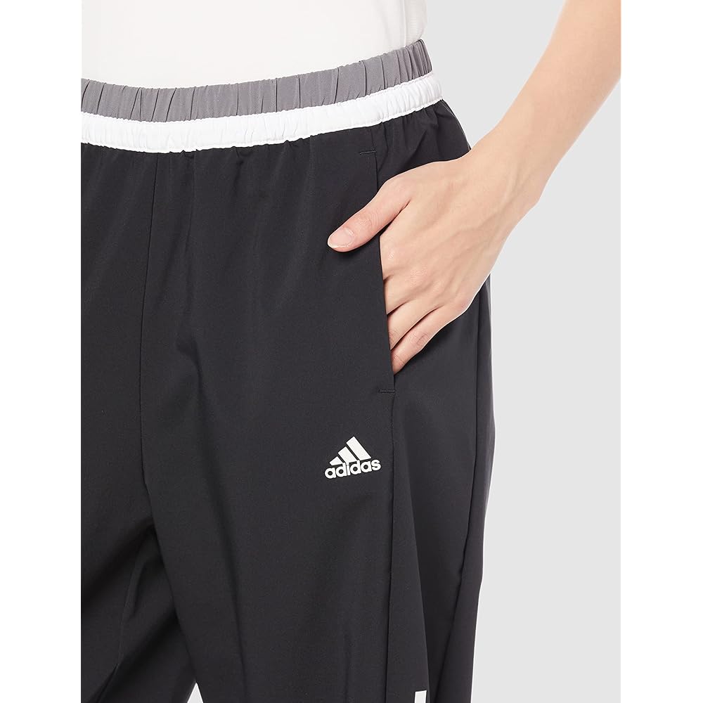 [Adidas] Jersey Bottom Seasonal Sportswear Loose Fit Color Block Cross Pants BUJ26 Women's