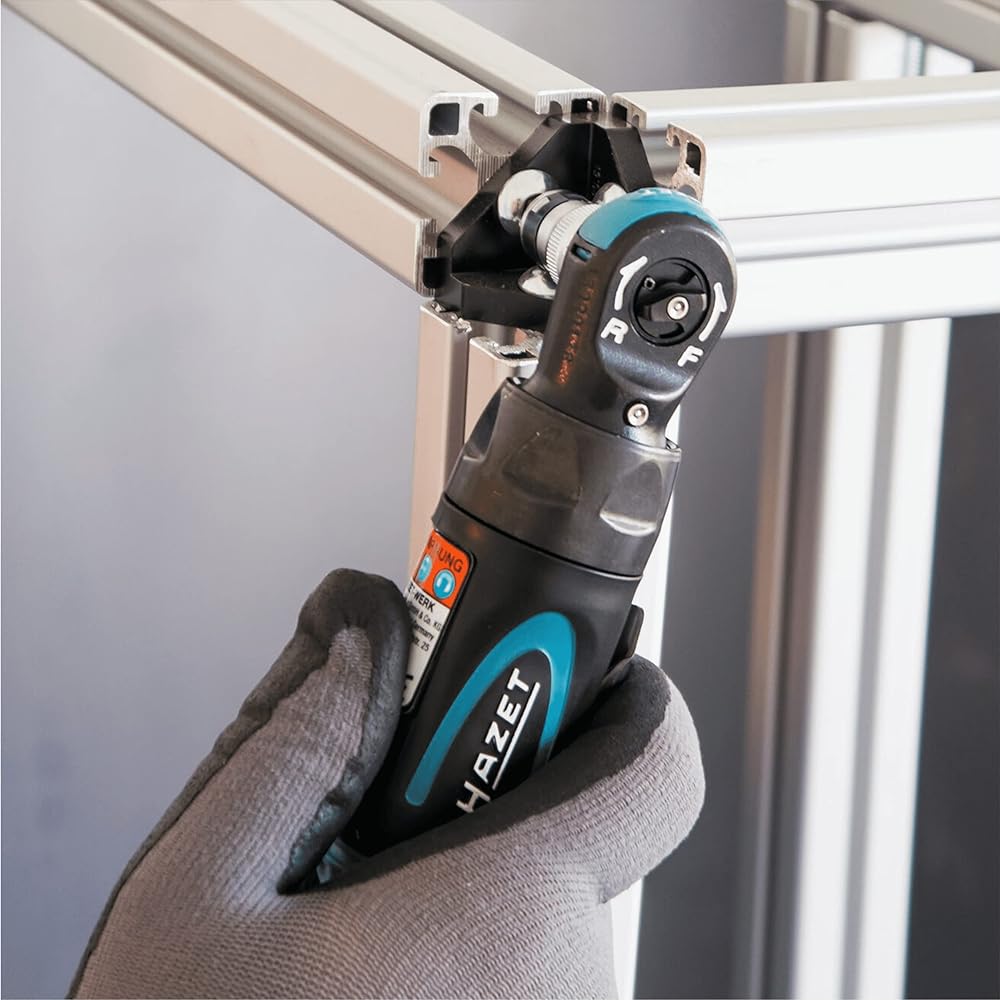 HAZET Mini Air Ratchet Wrench Multicolor Short Design, 300rpm, Low Vibration, 10mm (3/8 inch) Square Drive | Maximum Tightening Torque 54Nm [Japanese Official Import] 9021P-2
