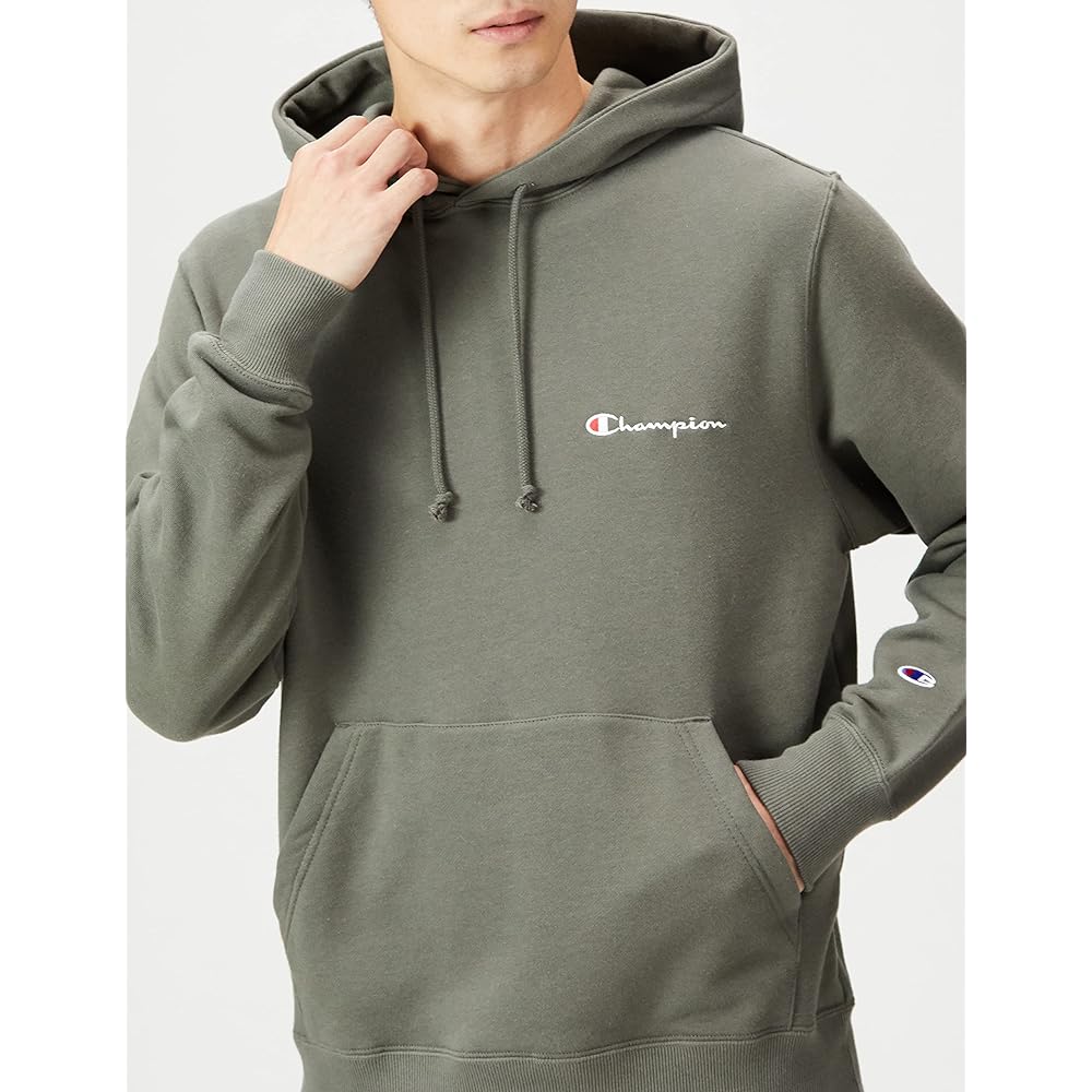 [Champion] Hoodie Sweatshirt Sweatshirt Long Sleeve Fleece Script Logo Embroidery Hooded Sweatshirt Custom Made Basic C8-W128Z Men's