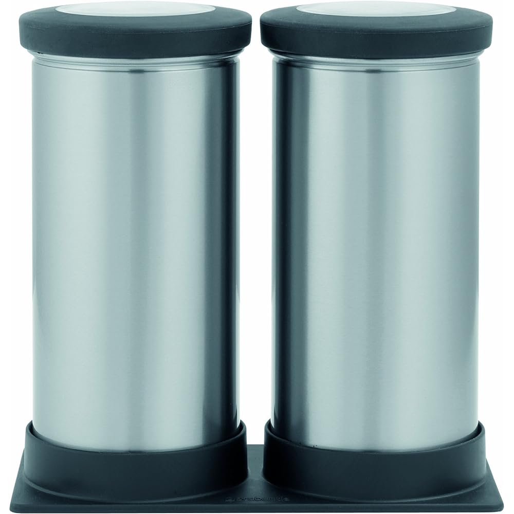 Brabantia Clear Top Canister 0.7L Set of 2 with Tray 41564-7