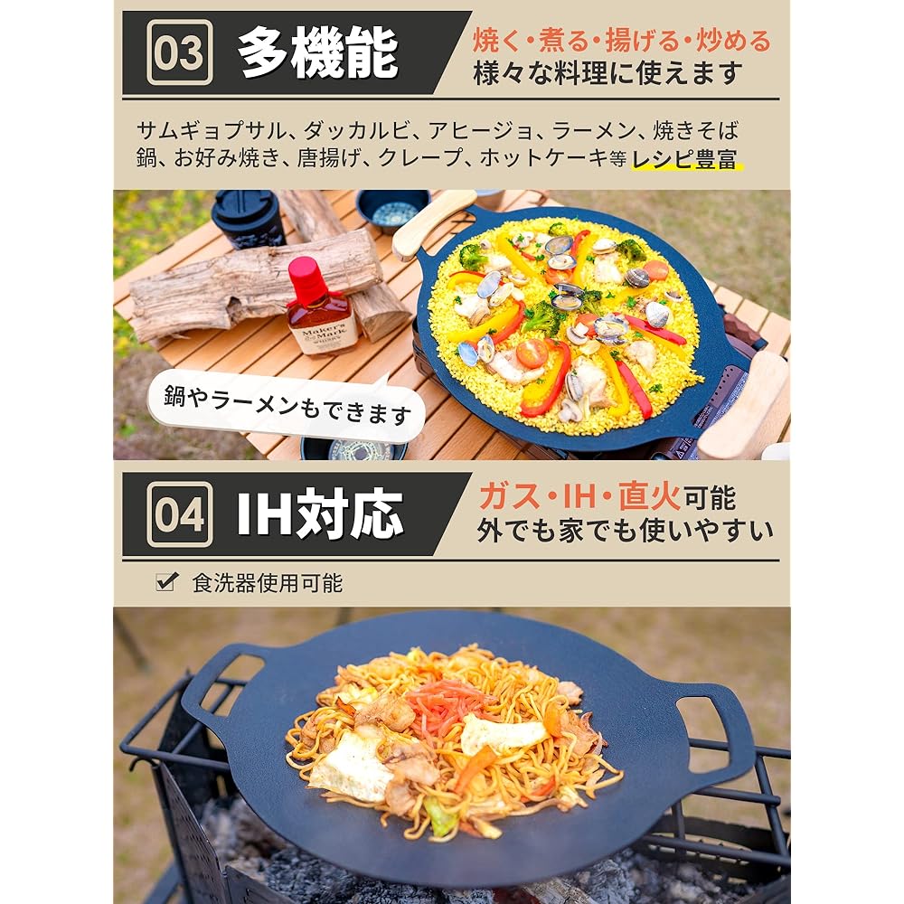 GRANDOOR Multi Griddle Pan (Multi Griddle Pan 33cm (body, bag, grip))