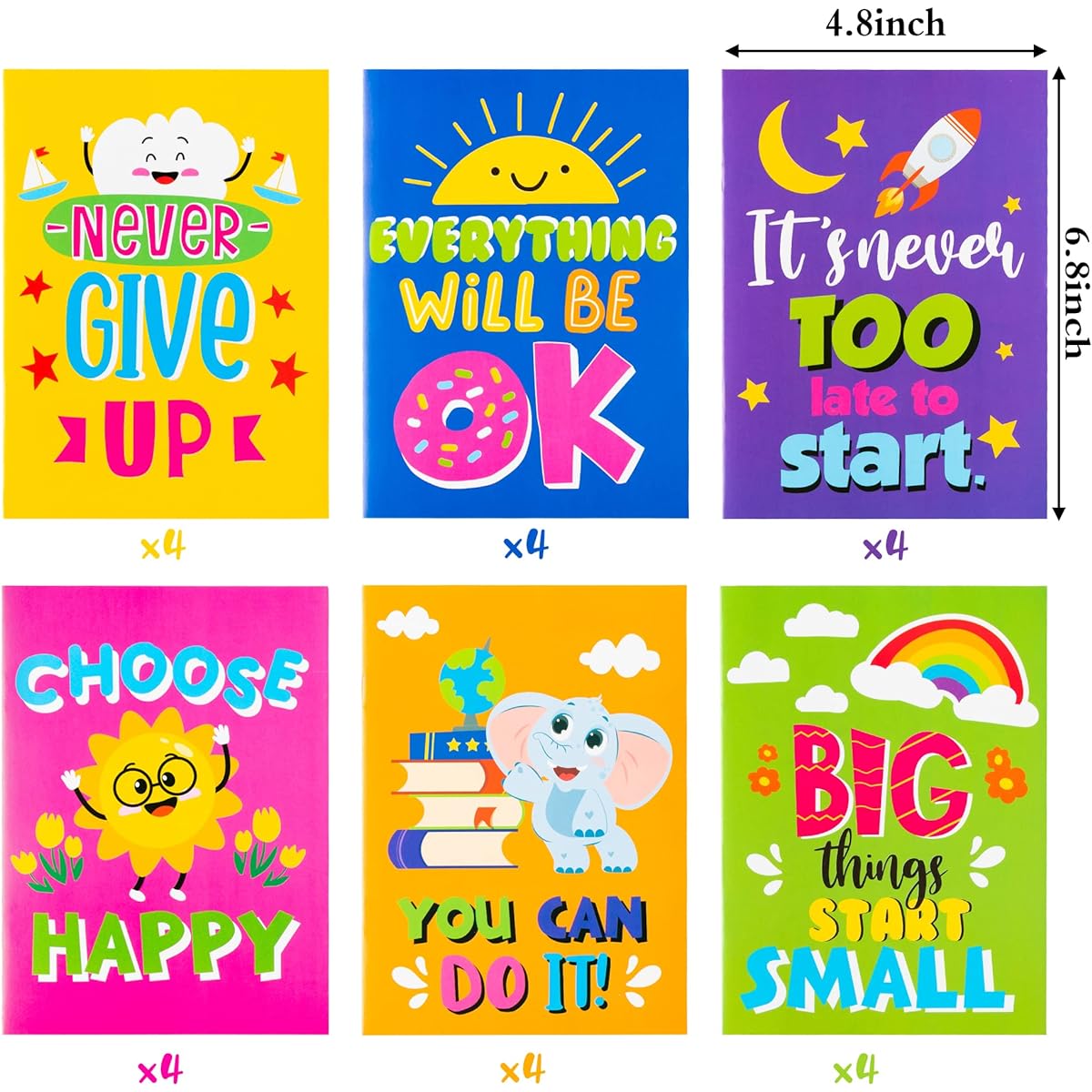 24 Inspirational Coloring Books for Kids 4-8 Years Old Girls Boys Inspirational Quotes Coloring Book Kids Inspirational Gift Back to School Supplies Party Favors Stress Relaxation Teacher Gift