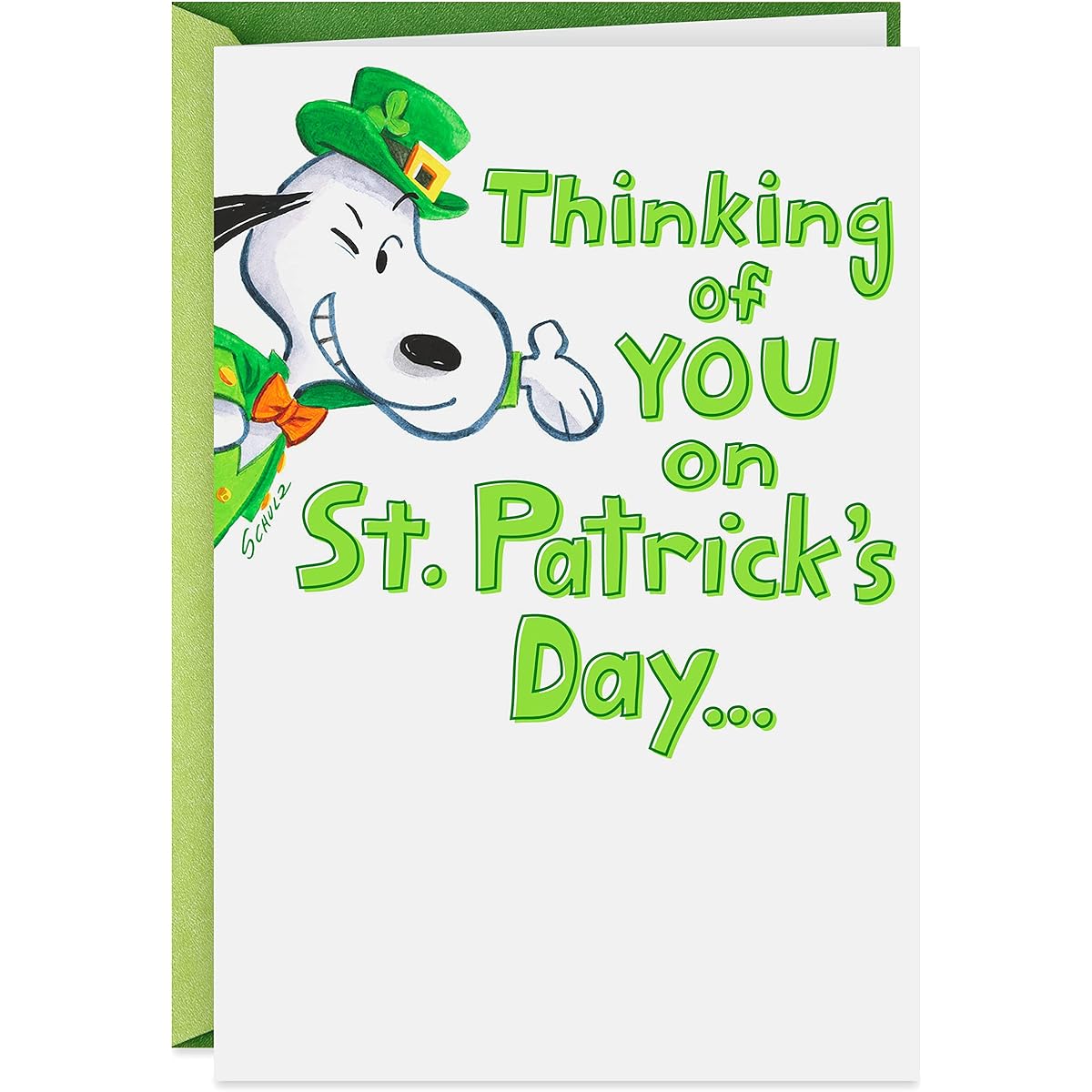 Hallmark Peanuts Musical St. Patrick's Day Card (Dancing Snoopy)