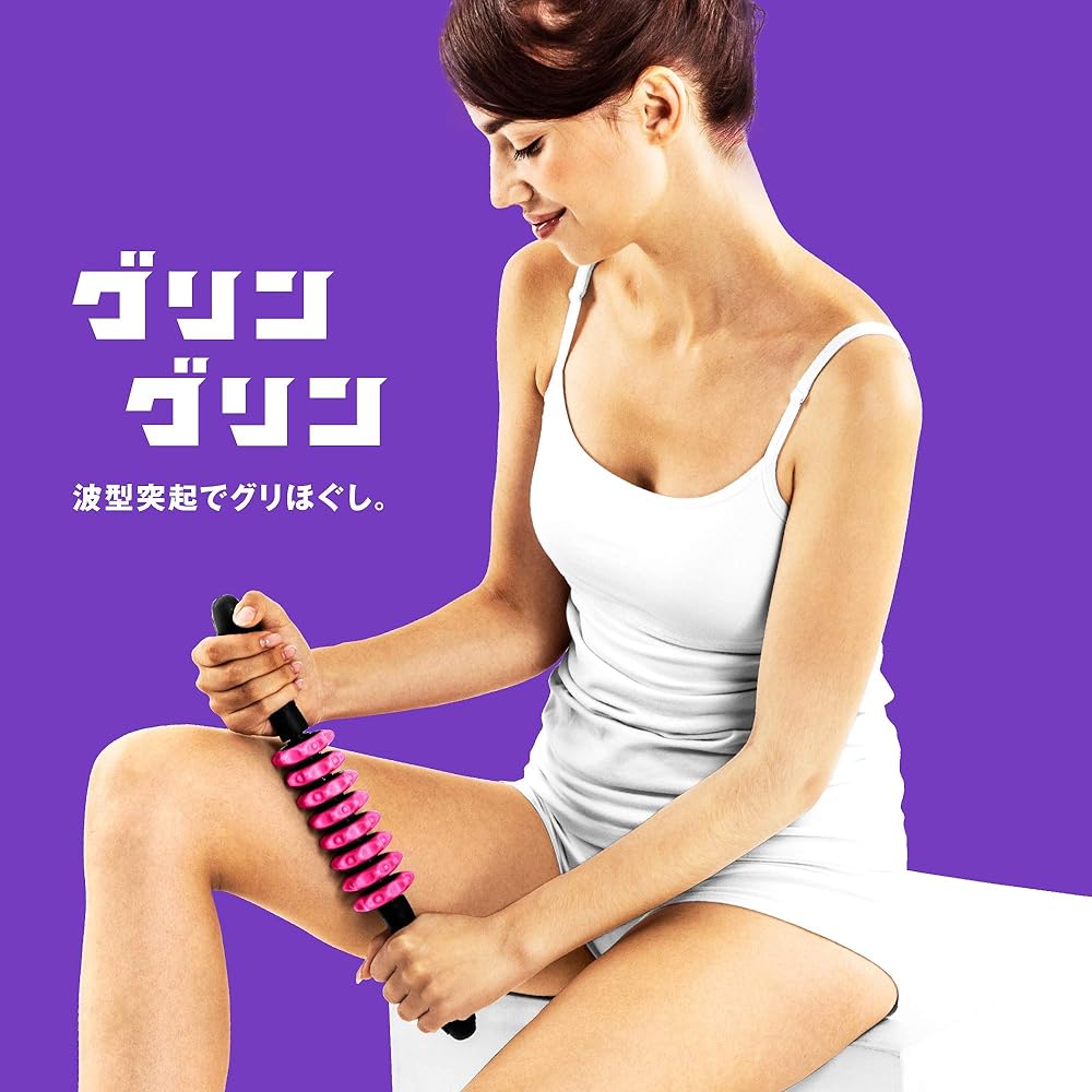 La-VIE Fascia Roller Grin 3B-4754 Black x Pink & Cellulite Roller Cellulite [Set Purchase]