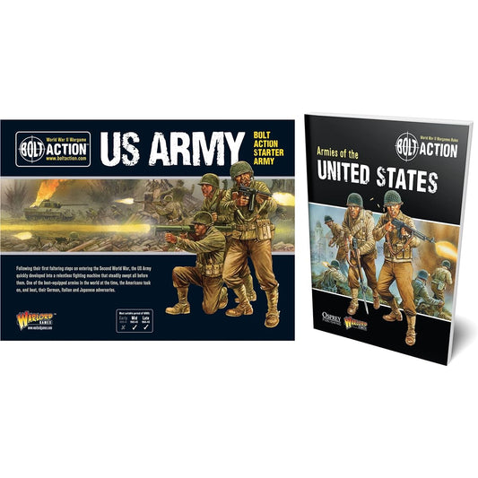 Warlord Games Bolt Action Miniatures Bundle US Army Starter Set and US Army Book (2 Items)