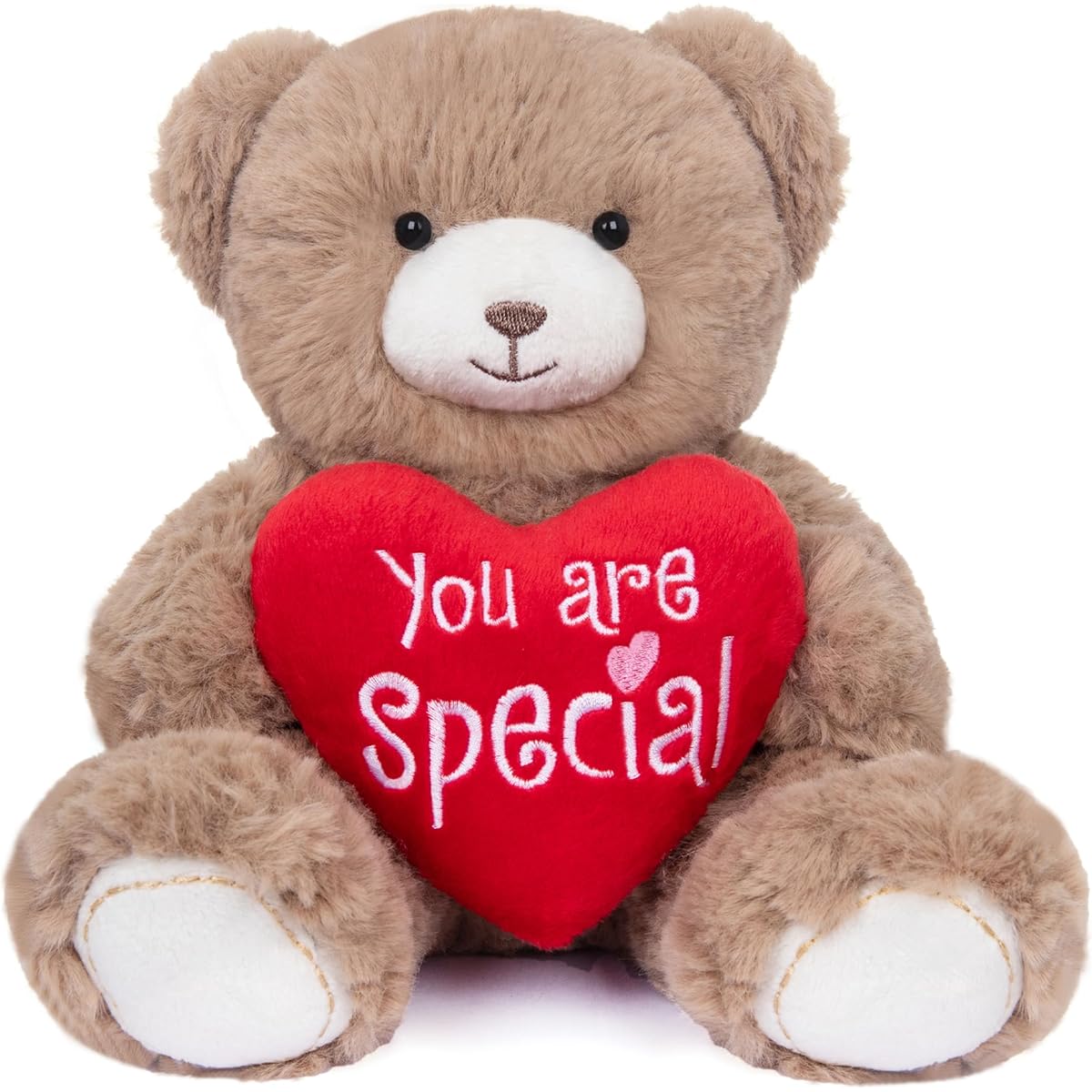 My OLi Plush Teddy Bear Stuffed Red Heart Stuffed Toy for Babies Children Boys Girls Lovers Brown