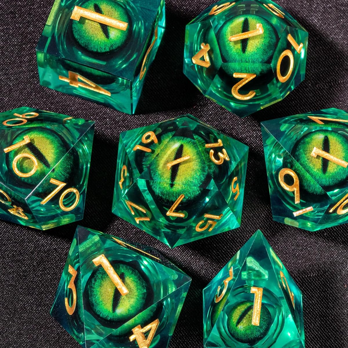 OUKELANWO Sharp Edge Resin DND Dice Set