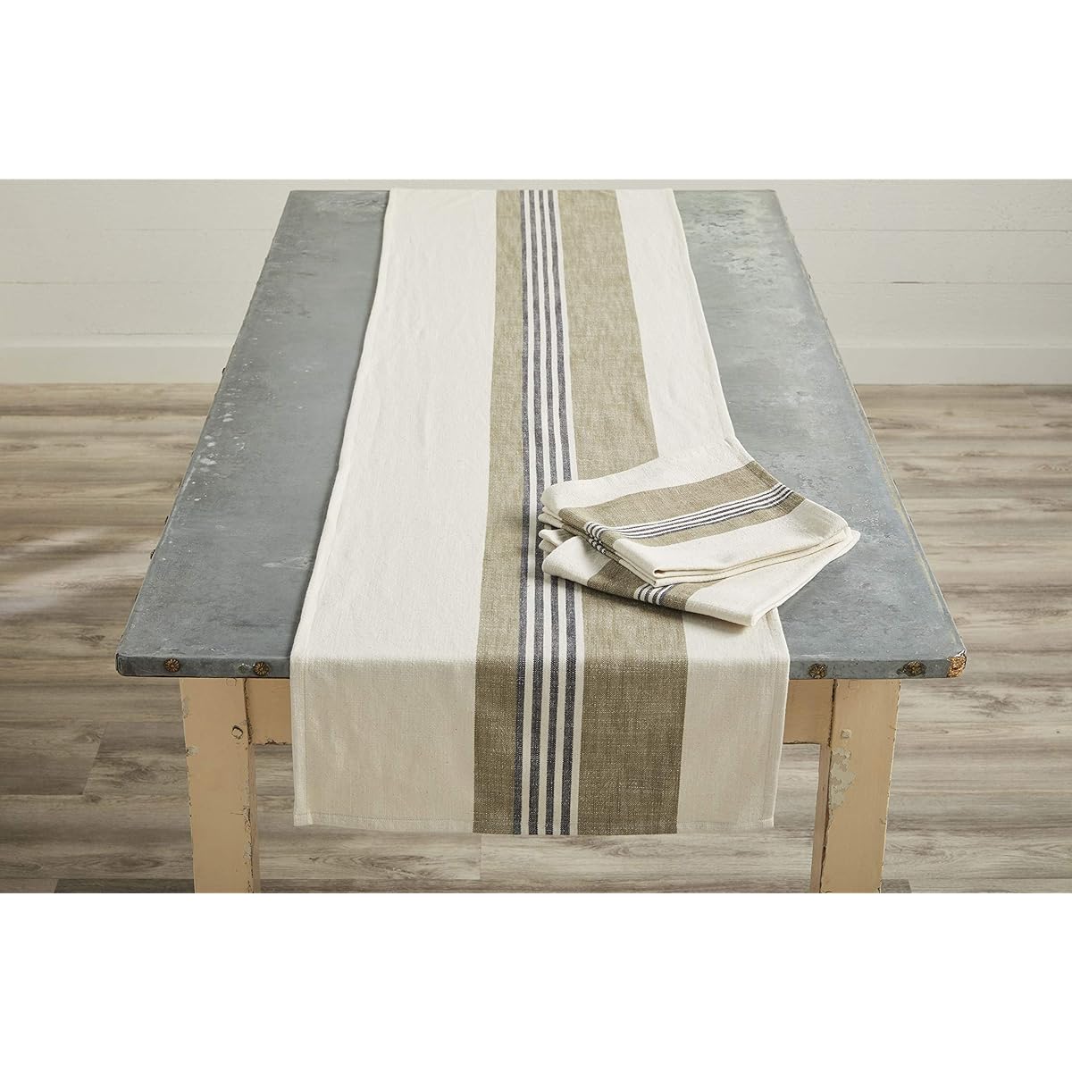 Cotton Knubby Farmhouse Table Runner