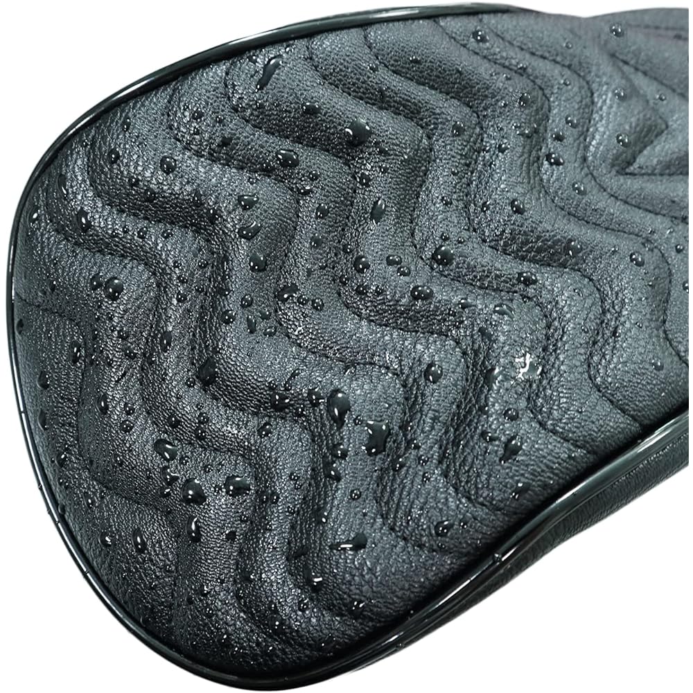 High quality PU leather golf head cover for driver 440cc 460cc wood utility UT cover STAR STAR black white