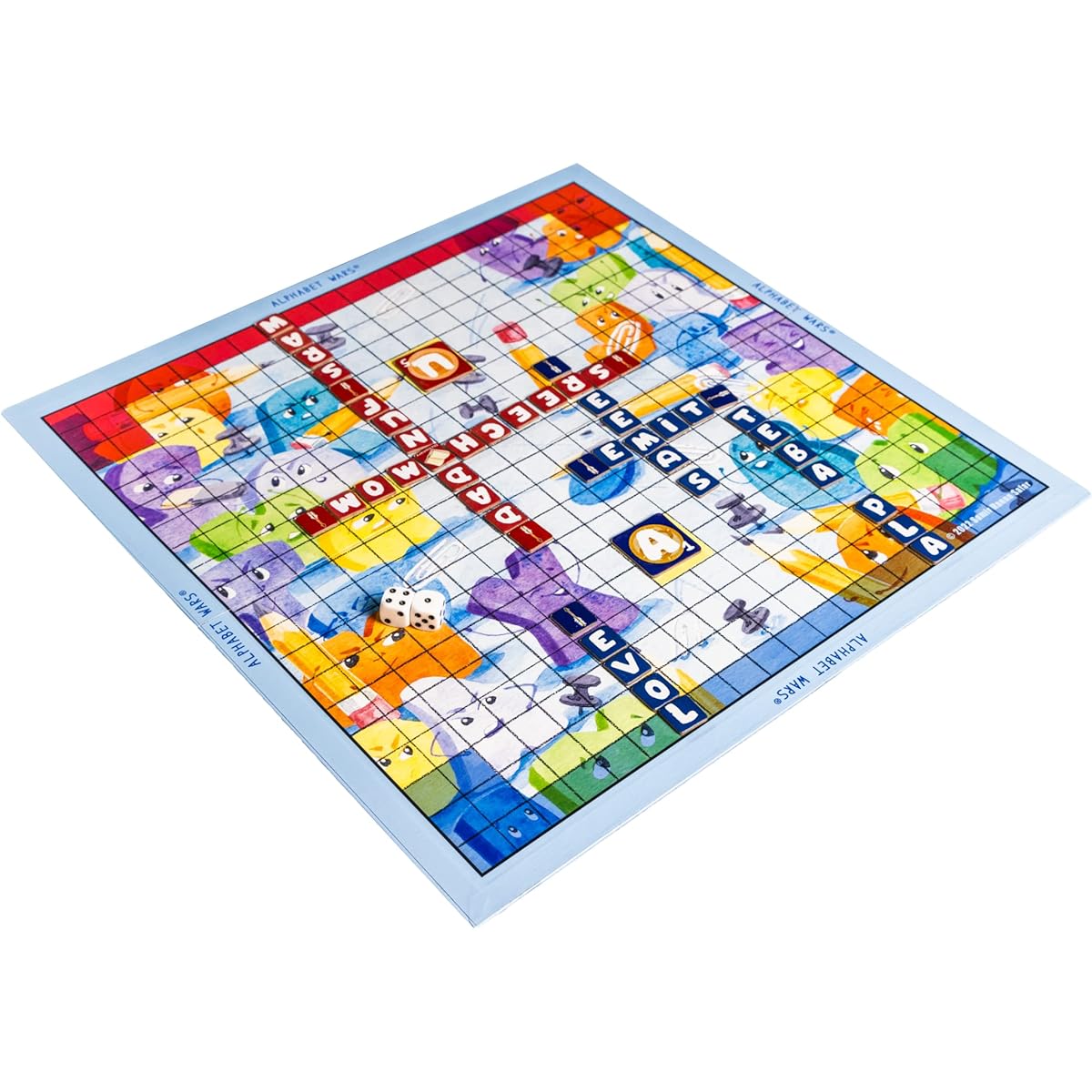 Alphabet Wars Word Board Game - Family Alphabet Wars Board Game - Spelling Game of Various Difficulty Levels - Great for Family and Friends Game Night