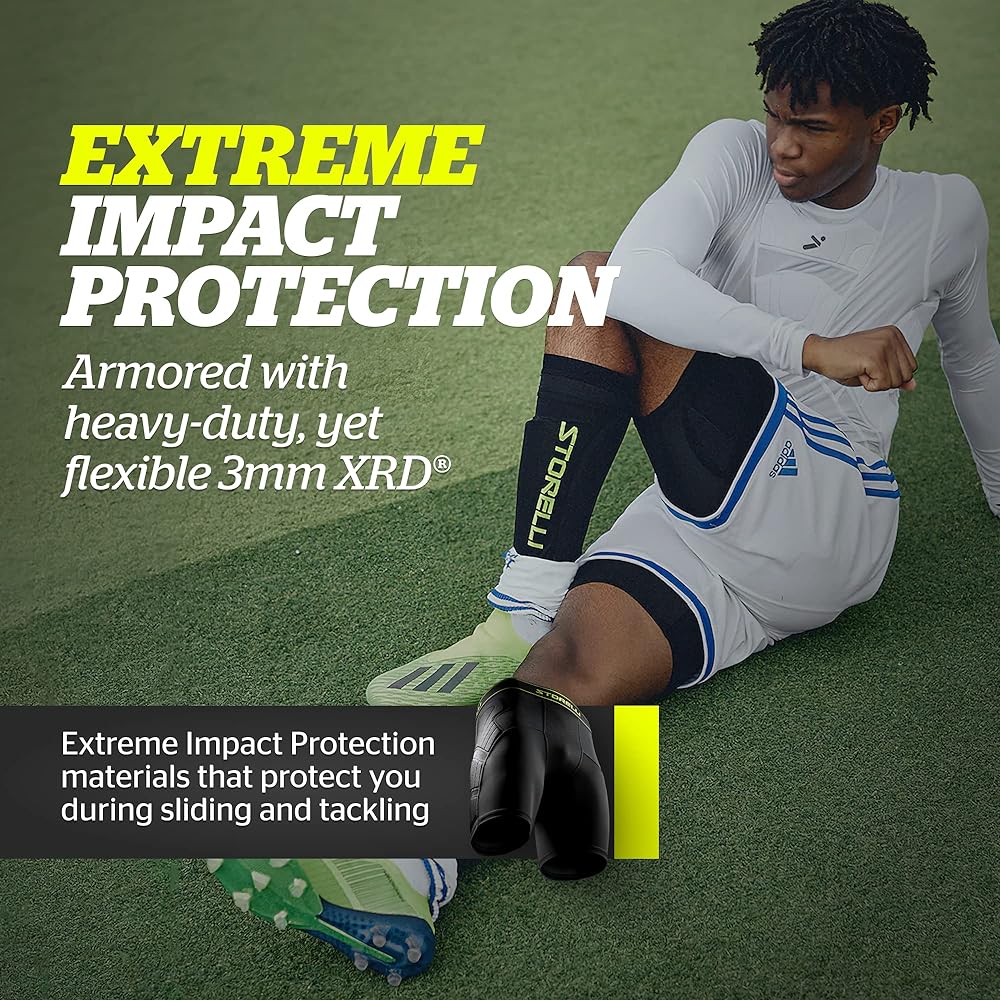 Storelli Uni BodyShield Impact Slider, Impact Protection, Sweat Wicking, UV Resistant Athletic Undershorts for Soccer & Heavy Duty Sports, Black XL
