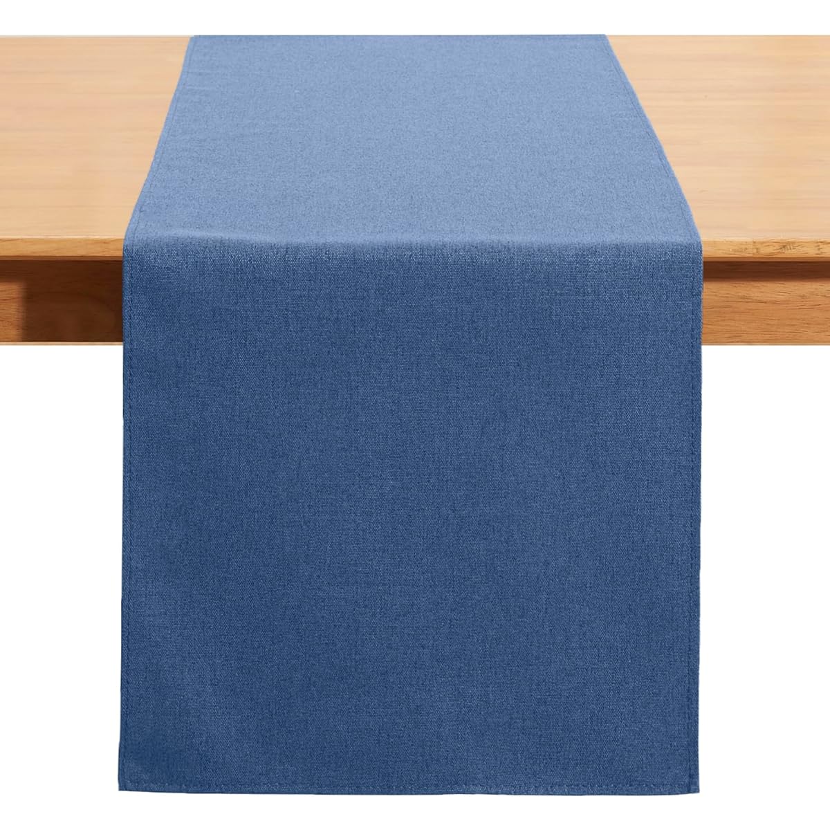 Winotic Vintage Blue Table Runner 13" x 72" Long Cotton Linen for Memorial Day Spring Easter Summer Party Wedding Everyday Kitchen Dining Machine Washable (13" x 72", Vintage Blue)