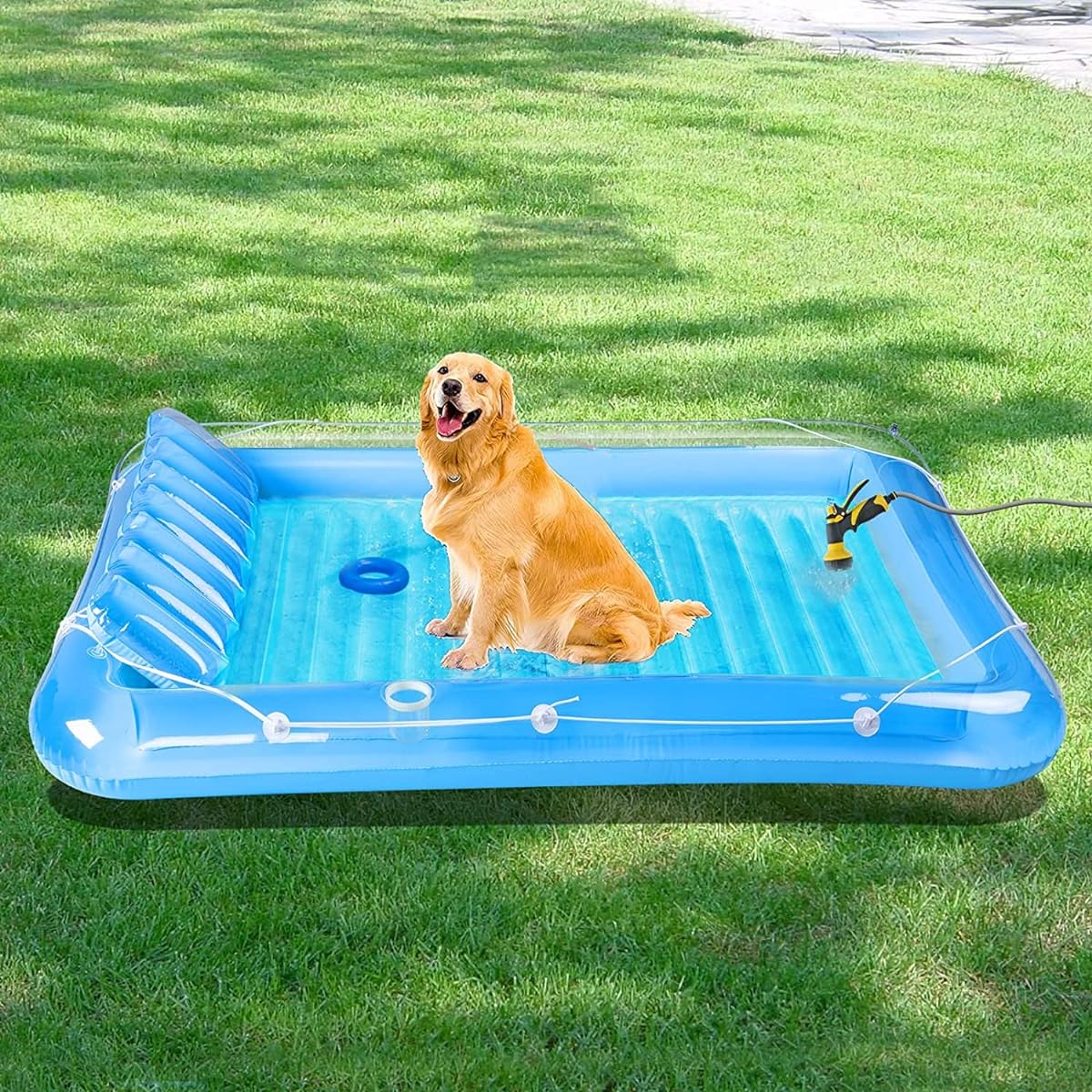 Inflatable Pool Float - Pool Lounger Raft Float for Adults Tanning Pool with Removable Pillow 4-in-1 Recliner Sunbathing Pool Float Toy