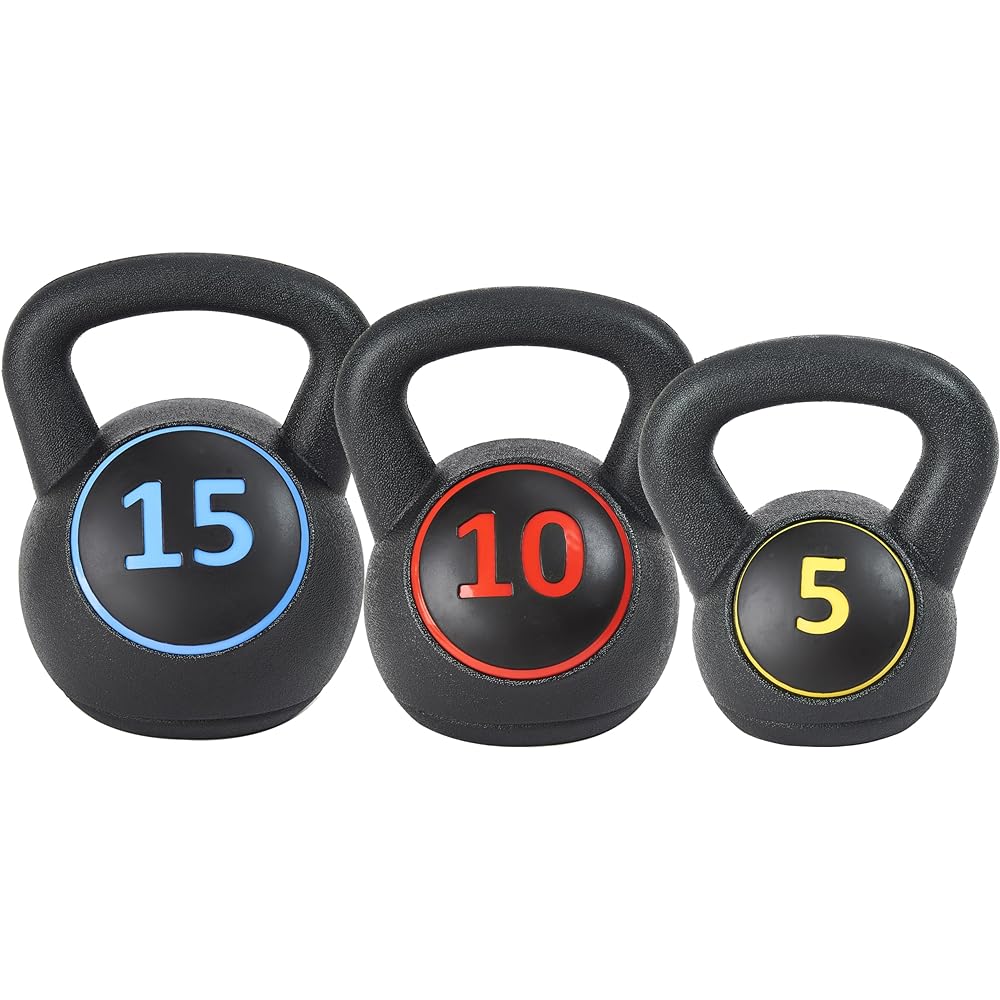 Sporzon! Wide Grip Kettlebell Exercise Fitness Weight Set