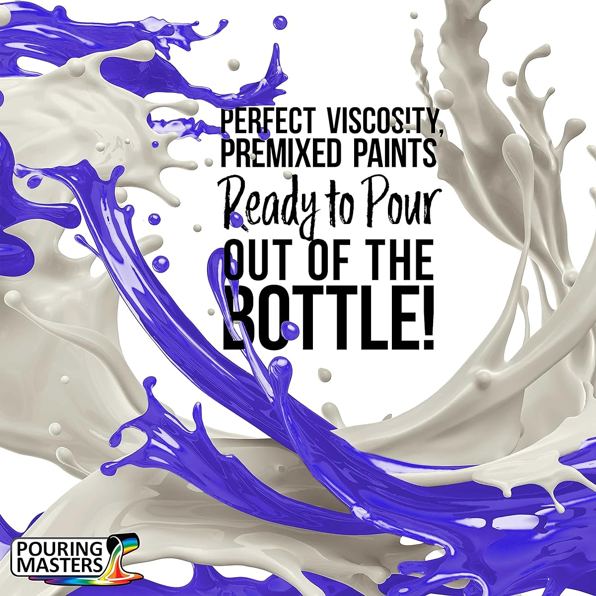 Pouring Masters Wild Purple Iridescent Special Effects Pouring Paint - Half Gallon Bottle - Acrylic, Ready to Pour, Premixed, Water-Based, for Canvas, Wood, Paper, Crafts, Tile, Rocks and More