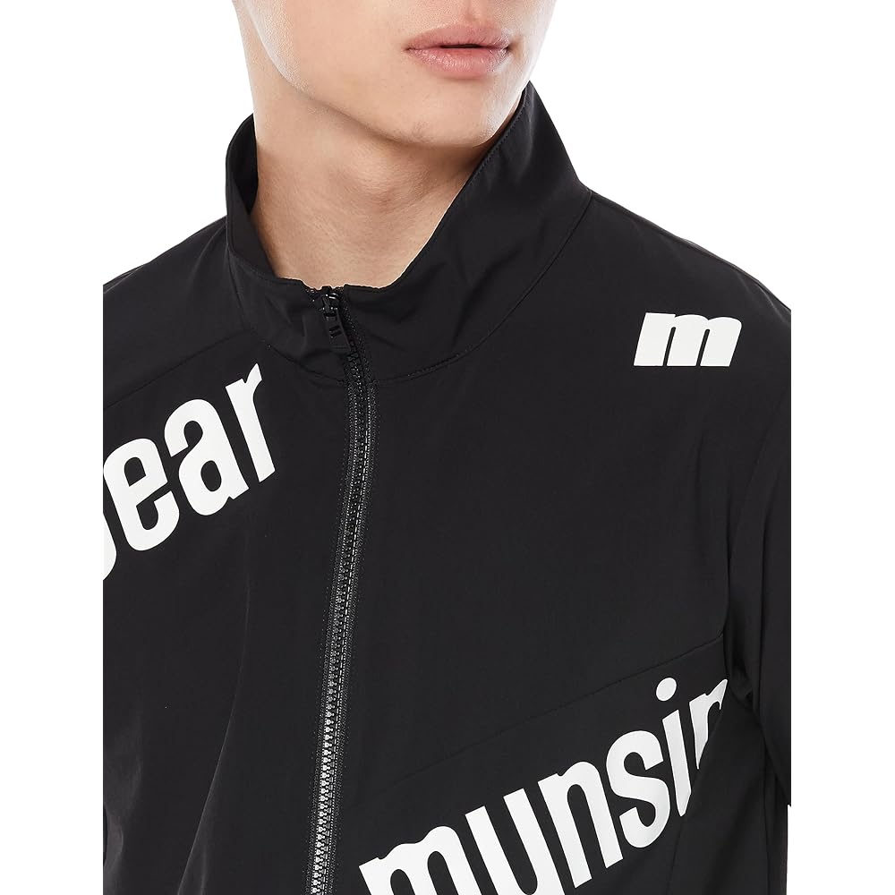 [Munsingwear] Full-zip blouson [ENVOY] Water-repellent, stretch, big logo, nylon material, training golf, MEMWJK01, men's