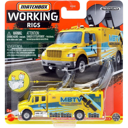 Matchbox Freightliner M2 106 Satellite Truck [Yellow] Work Rig 13/16