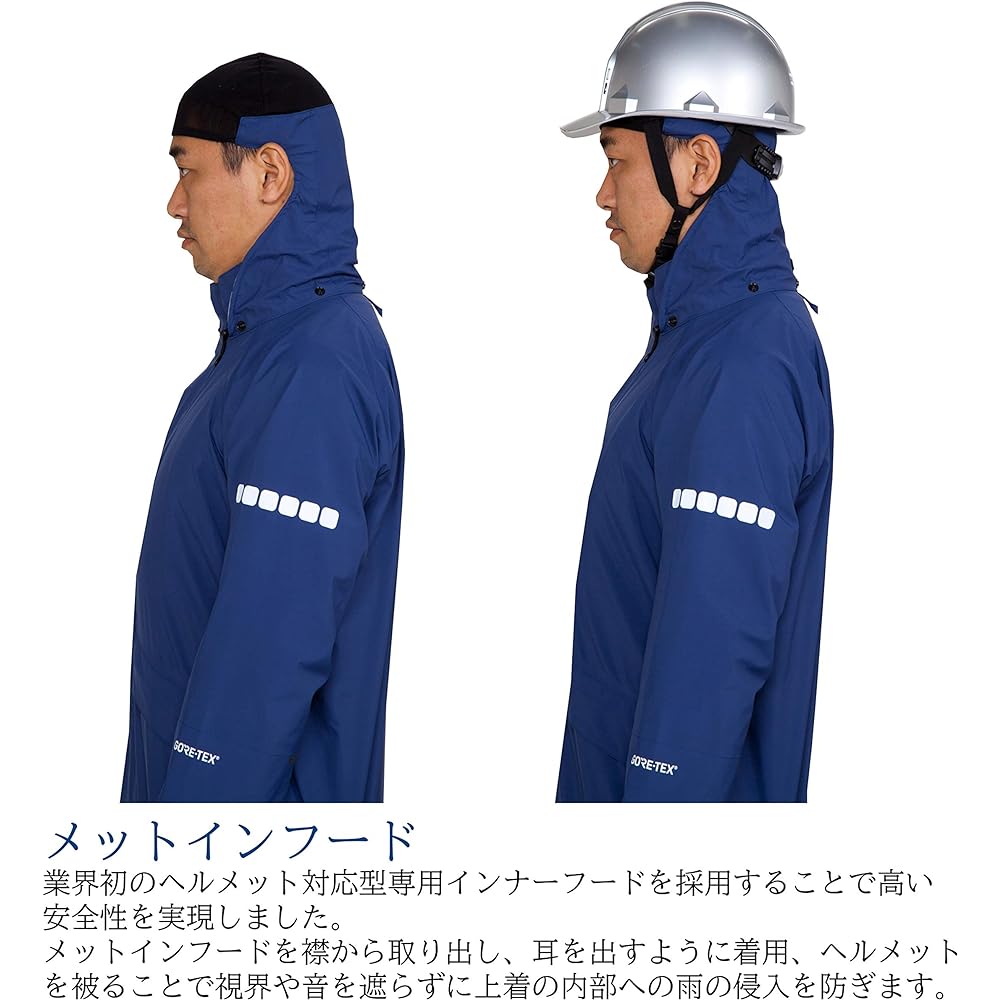 [MAEGAKI] AP2500 Rain Meister Gore-Tex® Professional Rain Suit with Storage Bag (Navy, LL)