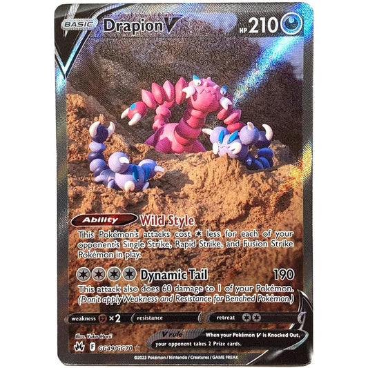 Pokemon - Drapion V GG49/GG70 - Crown Zenith - Galarian Gallery - Ultra Rare Alternate Art