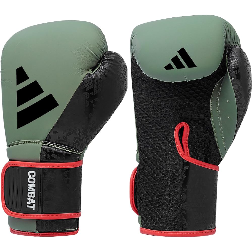 adidas Boxing Gloves FLX3.0 Combat 50 ADIC50TG //Adidas Boxing Gloves Sparring Gloves Kickboxing (16oz, Orbit Green)