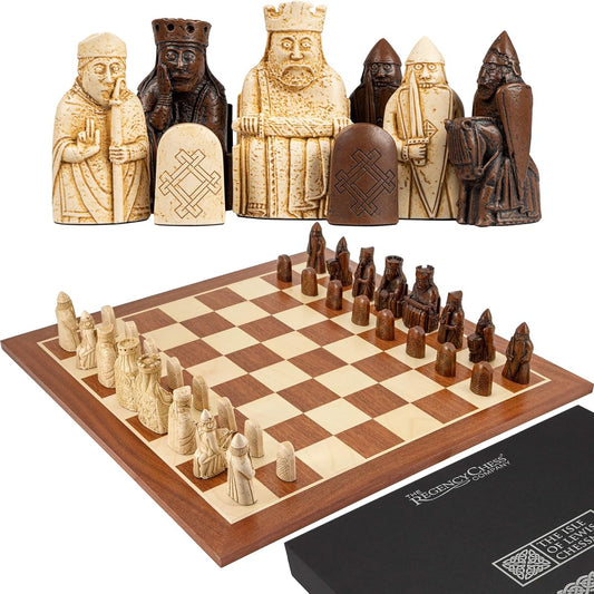 The Isle Of Lewis Large Mahogany Chess Set