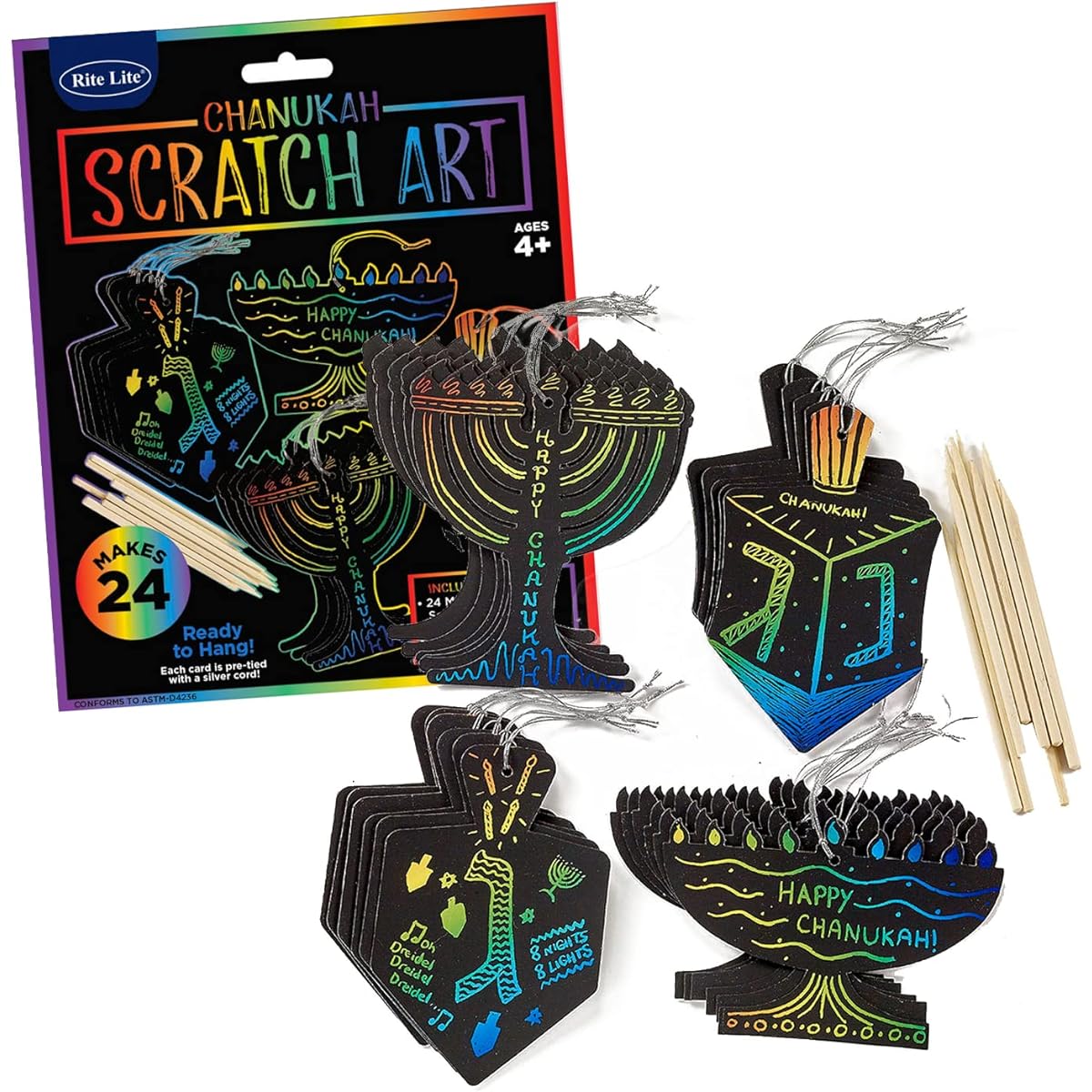 Rite Lite Chanukah Scratch Art