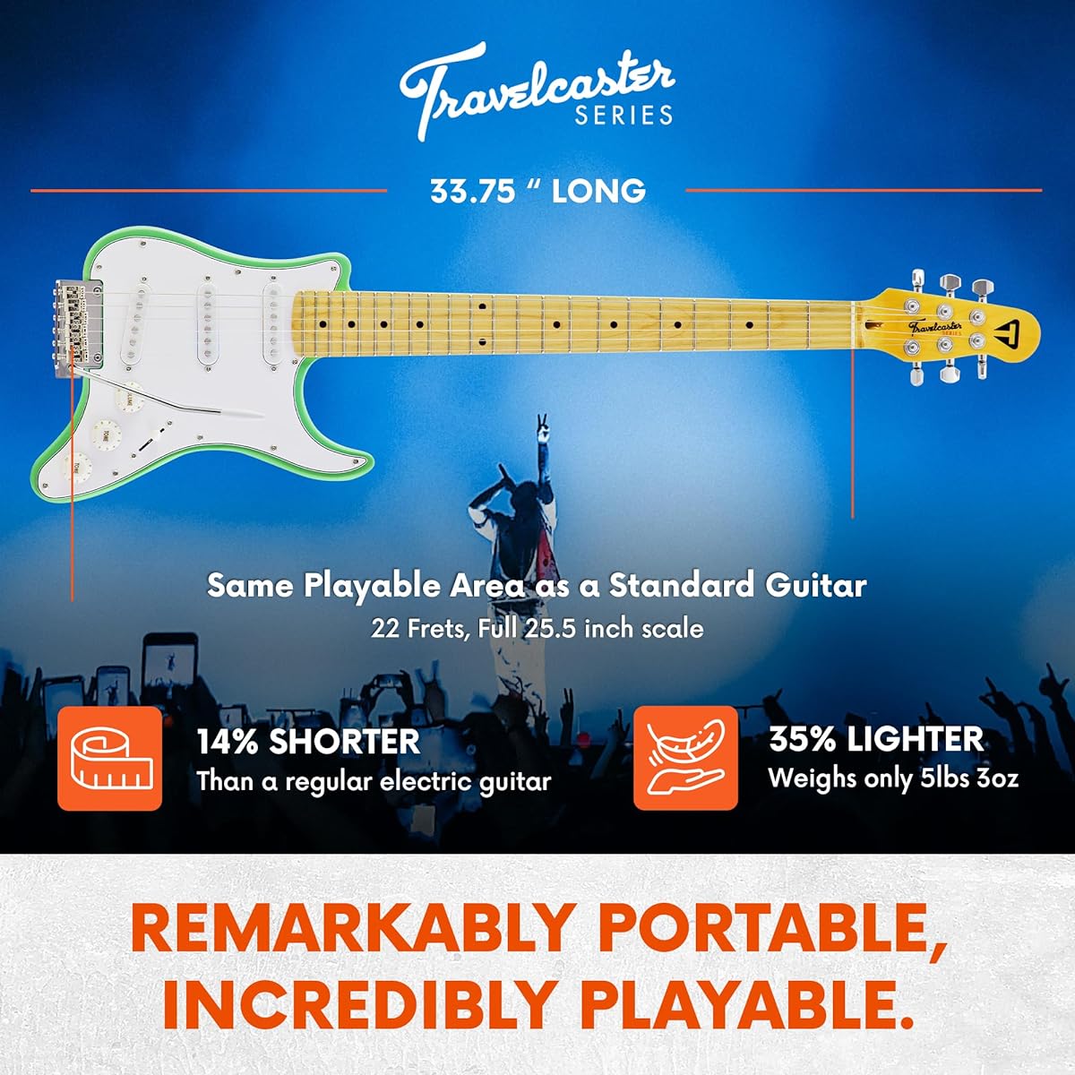 TRAVELER GUITAR Travelcaster Deluxe Travelcaster/Surf Green Surf Green