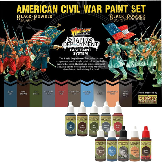 Wargames Delivery Warlord Games Black Powder War - American Civil War Paint Set for Revolutionary War Tabletop Toy Soldiers Miniature War Model War