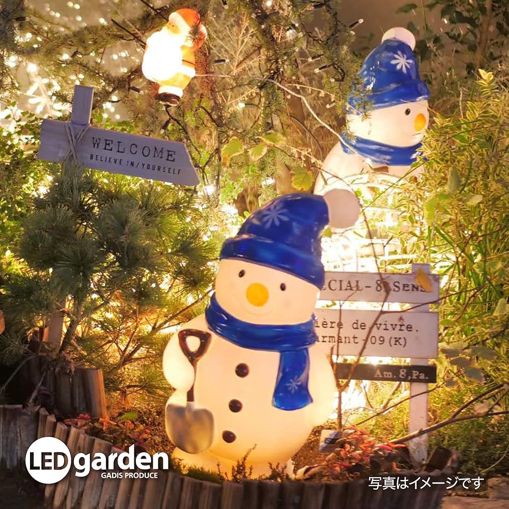 Takasho Garden Light Blow Light Snowman Approximately Width 31cm x Height 58cm Champagne Gold Illumination Outdoor Indirect Lighting Waterproof Welcome with a friendly smile Resin LIT-BL03L