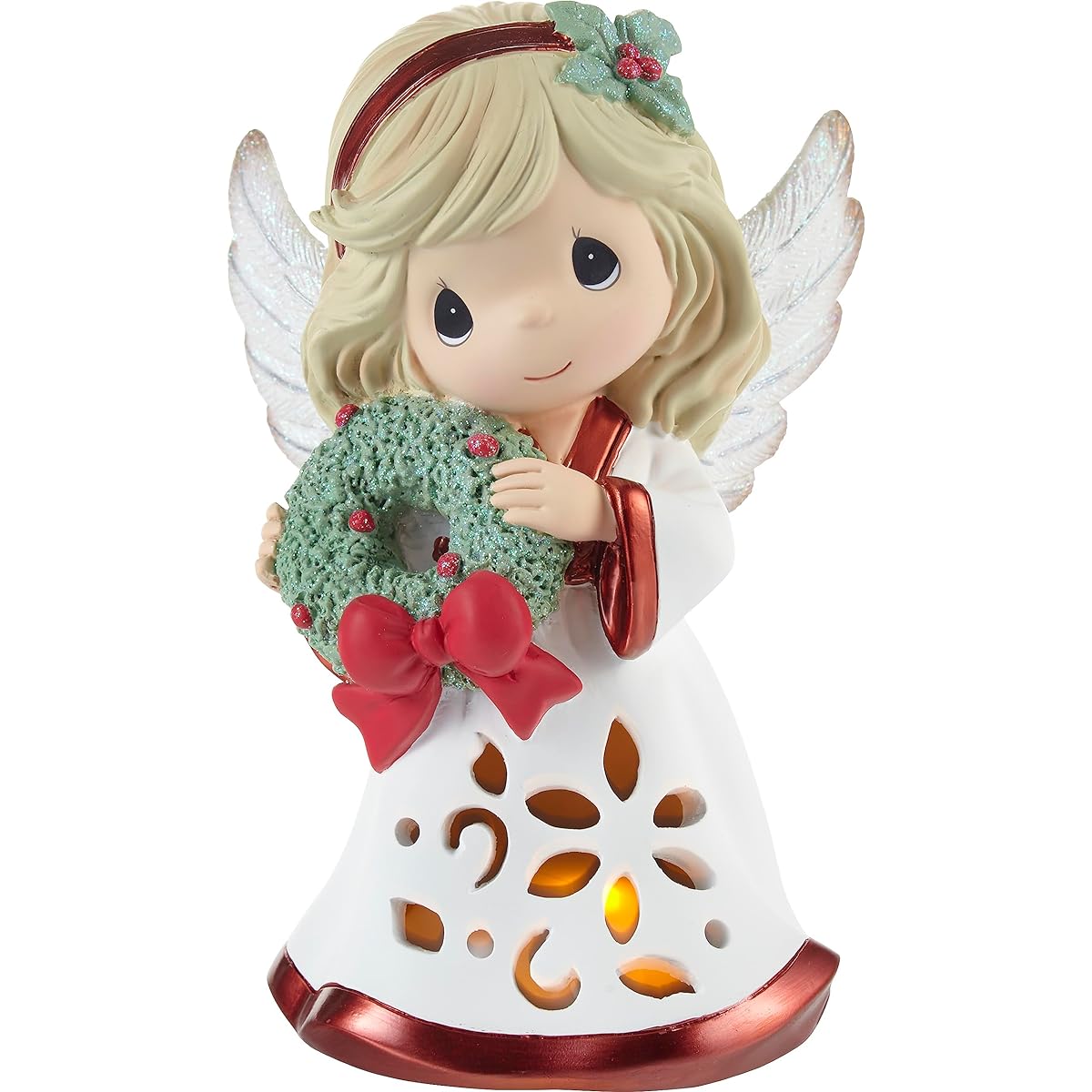 Precious Moments 231401 LED Resin Musical Wreathed in Christmas Glory