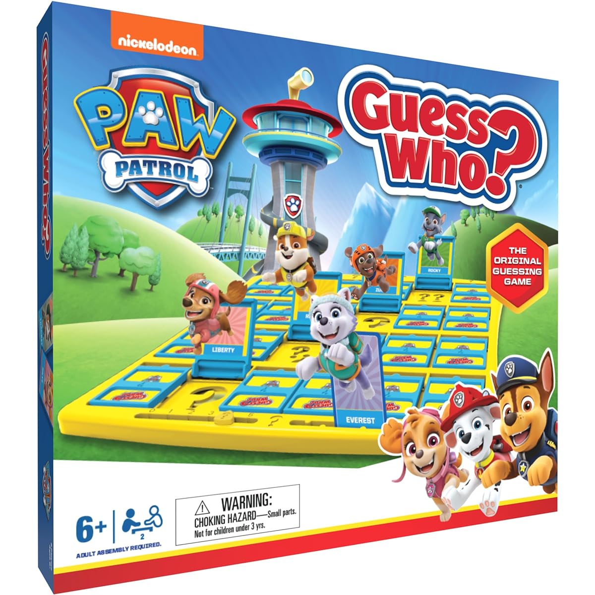 Guess Who? PAW Patrol Board Game Featuring Chase, Rocky, Skye and More | Officially Licensed Nickelodeon Paw Patrol Game | Family Friendly Mystery Game for Kids | Ages 6+