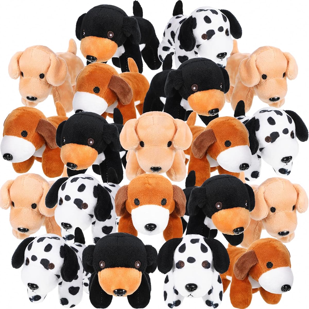 Sosation 20pcs Mini Plush Puppies Bulk Dogs Party Favors Gift Toys Soft Stuffed Dogs Bag Fillers Kids Baby Show Birthday Graduation Gift Carnival Prize Party.
