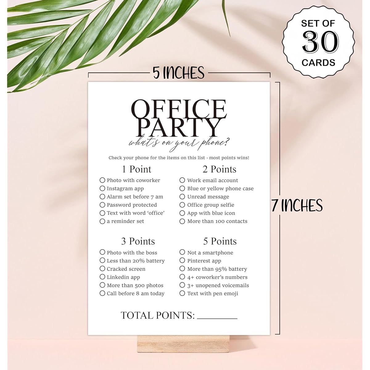 Tuyashua Office Party What's On Your Phone Game, Work Party Games, Team Building Group Office Games, Work Happy Hour Ideas, Great for Coworker Games and Adult Trivia Games, Set of 30 Game Cards - OP07
