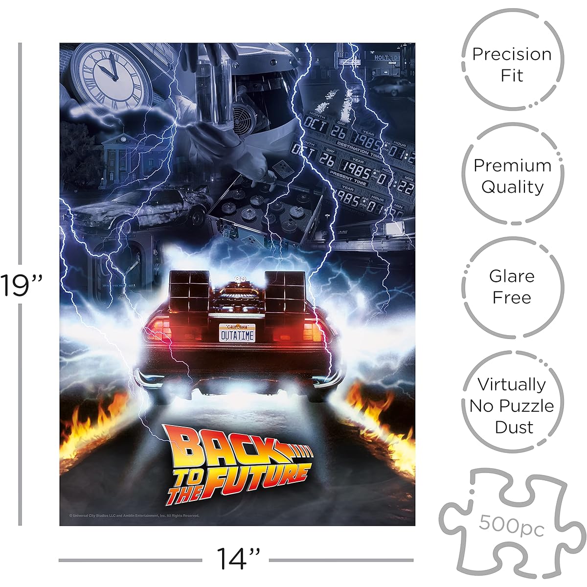 Back To The Future DeLorean 500 Pc Jigsaw Puzzle [Parallel Import]
