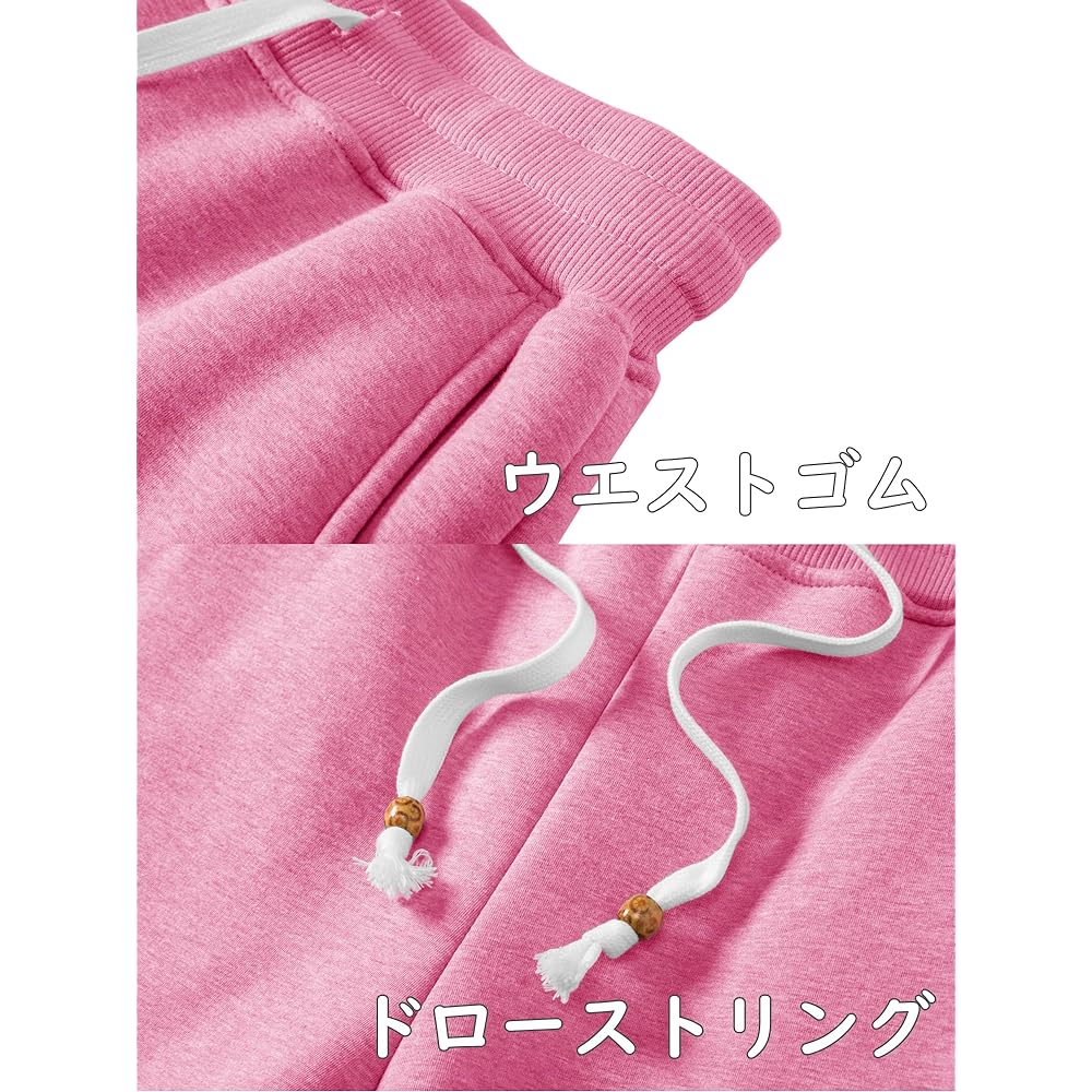 [KEFITEVD] Women's Sweatpants, Boa Lining, Cold Weather Pants, Thick, Thermal, Easy Pants, Large Size, Jersey, Stretch, Elastic Waist, Pockets Included