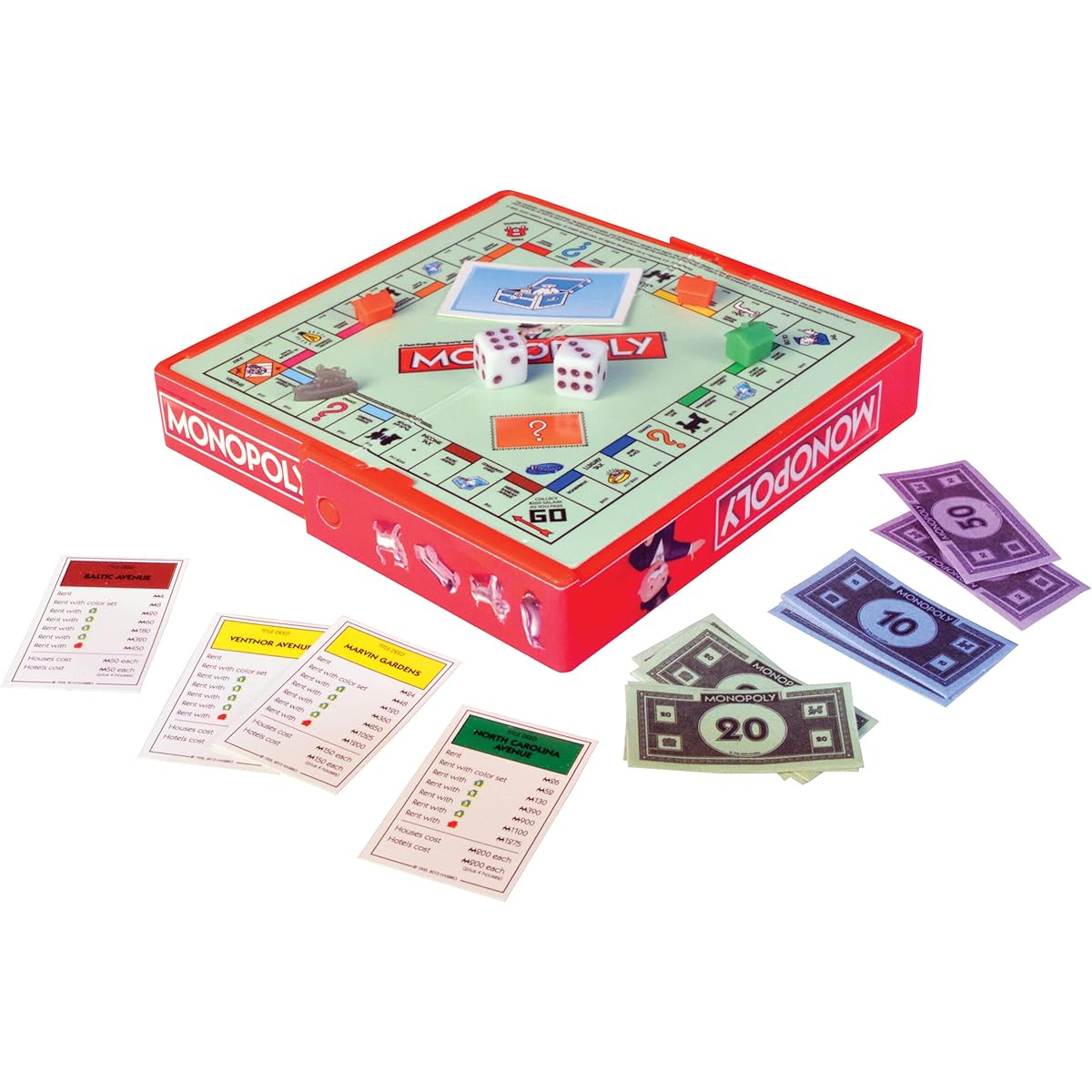 Miniature Classic Games Bundle - Monopoly - Chess - Clues - Battleship - World's Smallest with Bonus Miniature Playing Cards - Great for Outdoors, Travel & Family Game Nights