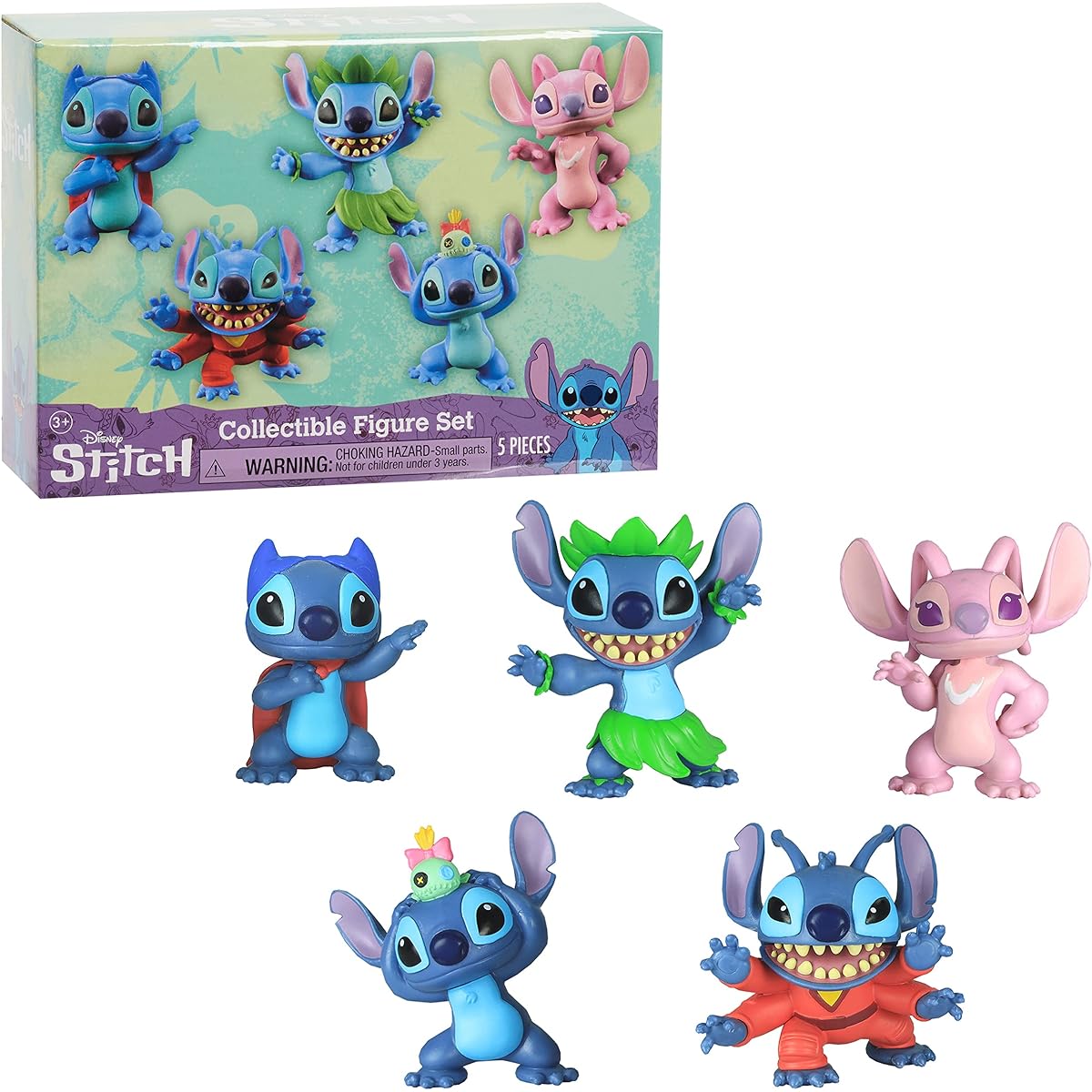 Disney Lilo & Stitch Collectible Stitch Figure Set, 5-Pieces