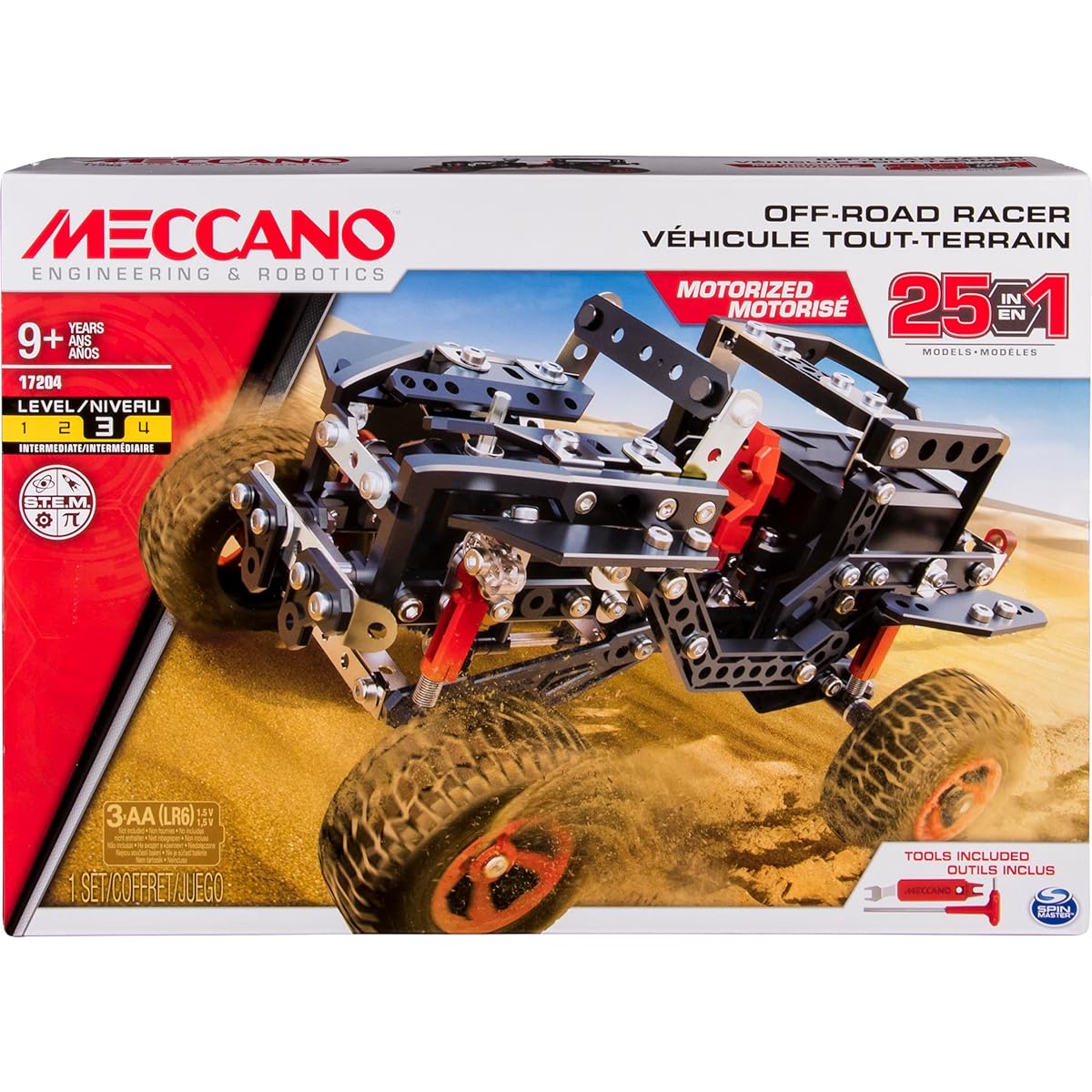 Meccano 6037616 Off Road Rally Jeep 25 Model Building Set