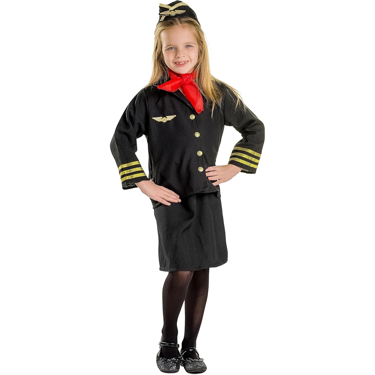 Dress Up America 366-M Flight Attendant Set Costume - Size Medium 8-10 (M)